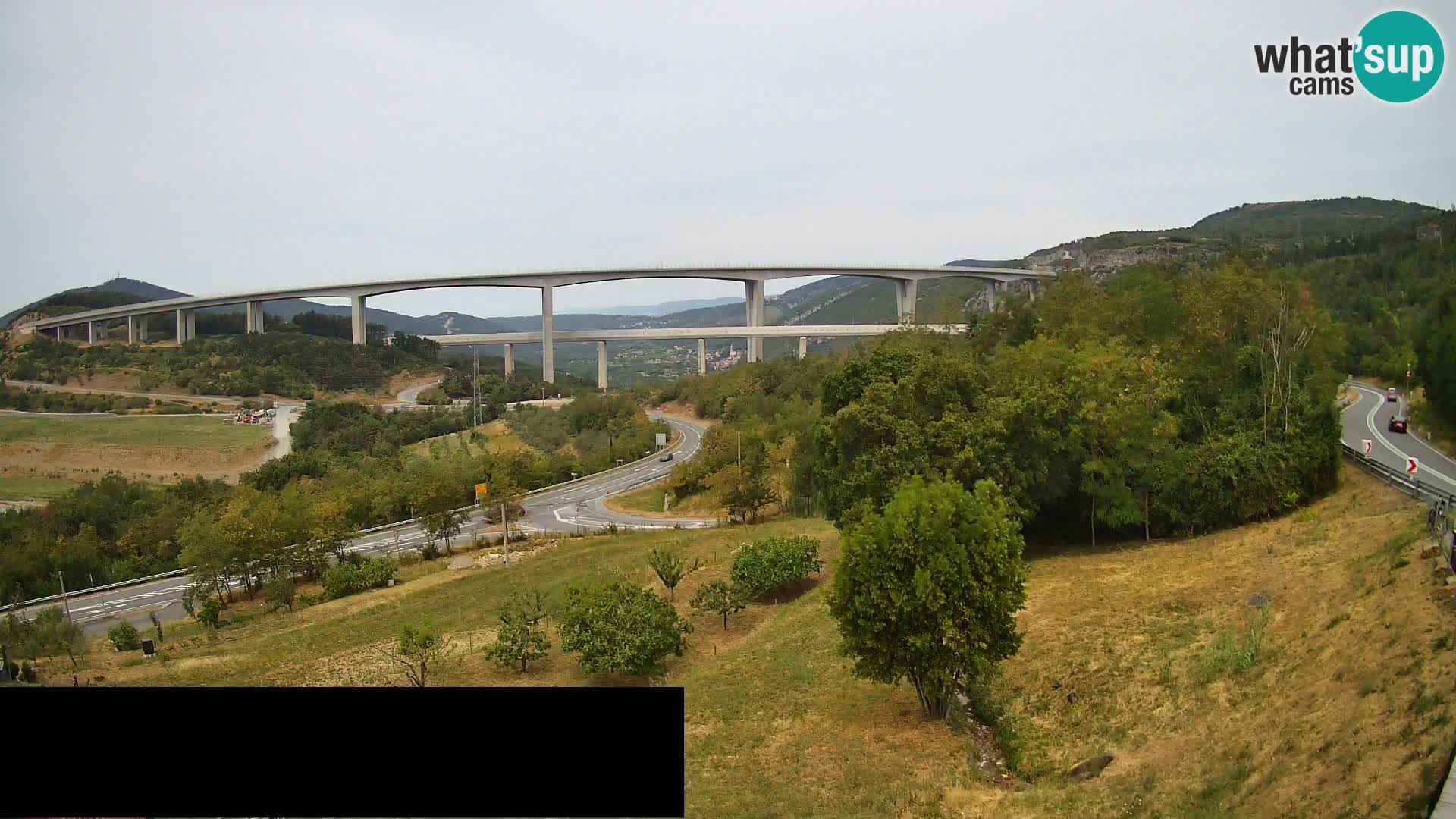 Web kamera Črni Kal Viadukt – pogled sa Viki Burgerja