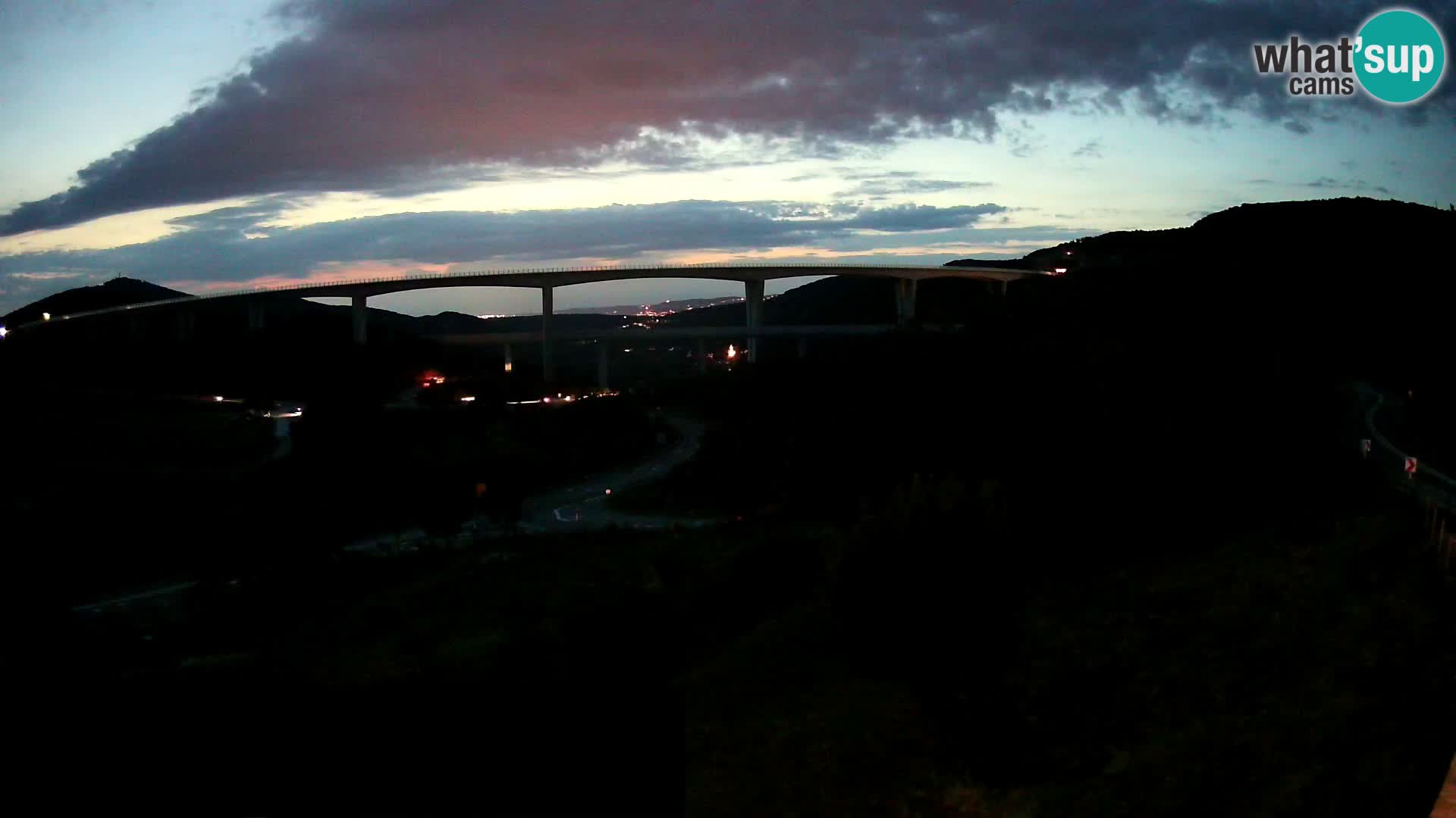 Livecam  Črni Kal Viadotto – panorama dal Viki Burger