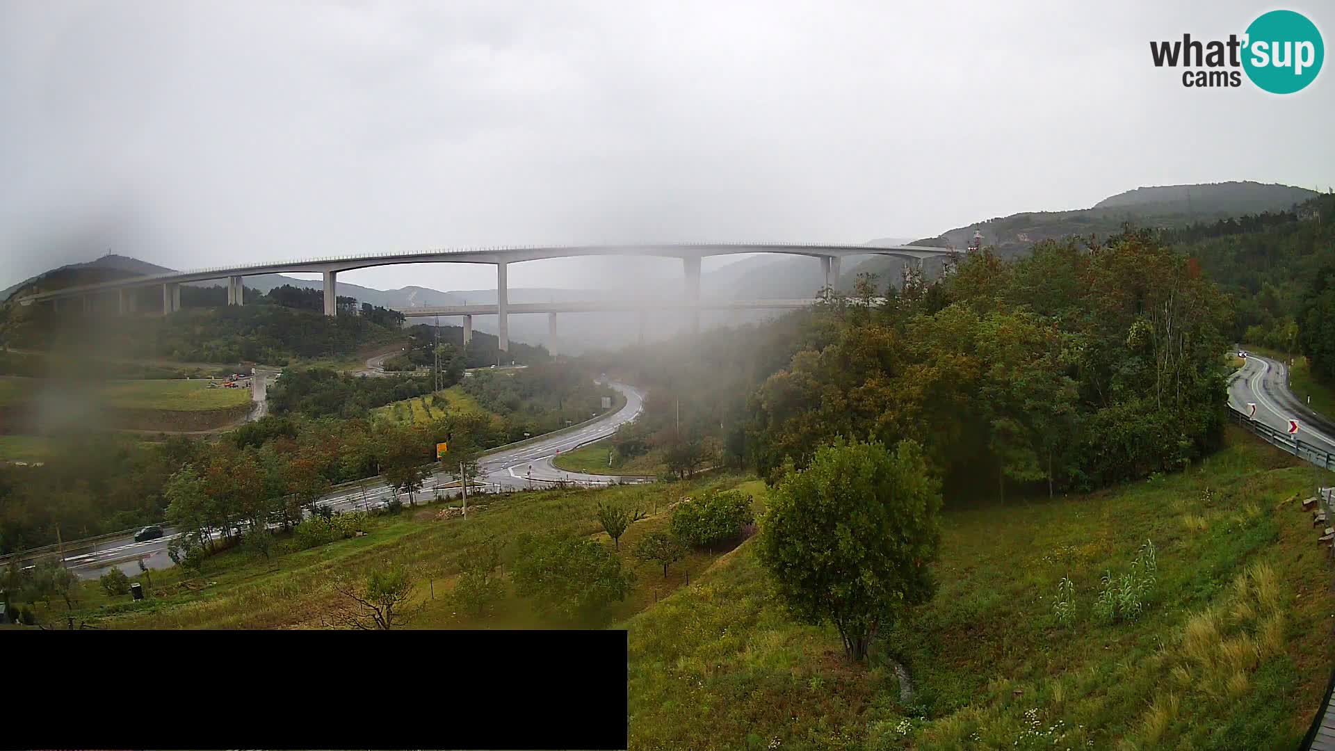 Livecam  Črni Kal Viadotto – panorama dal Viki Burger