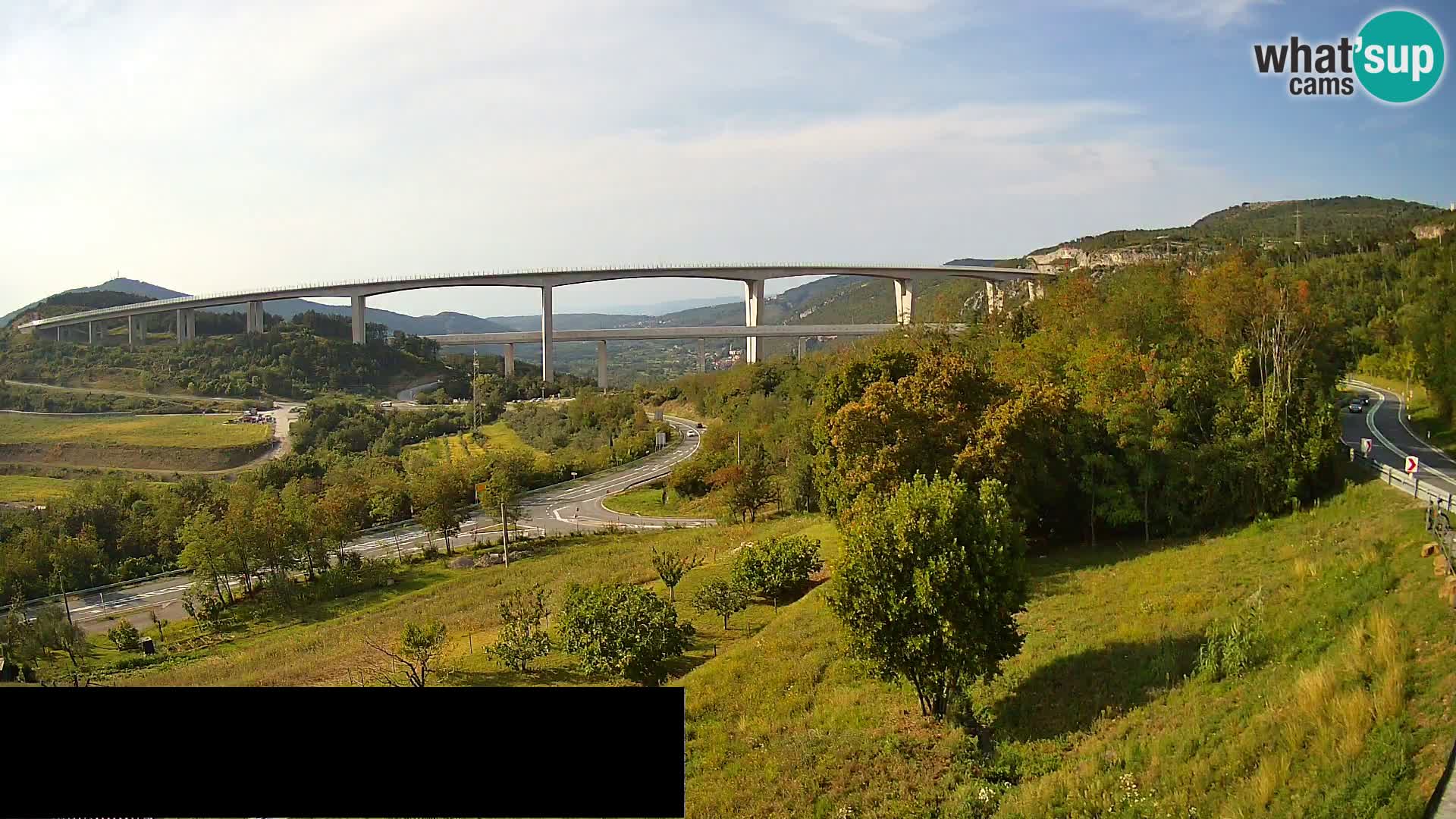Web kamera Črni Kal Viadukt – pogled sa Viki Burgerja