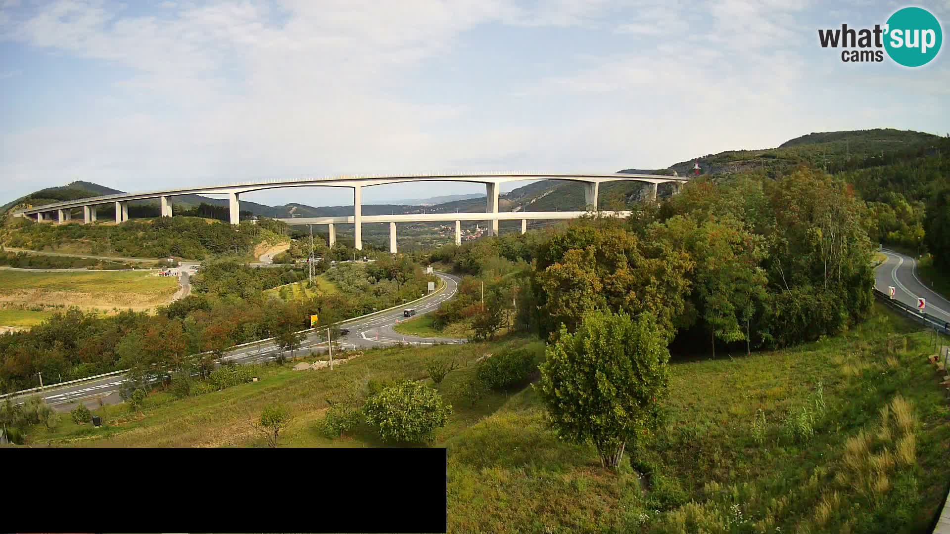 Web kamera Črni Kal Viadukt – pogled sa Viki Burgerja