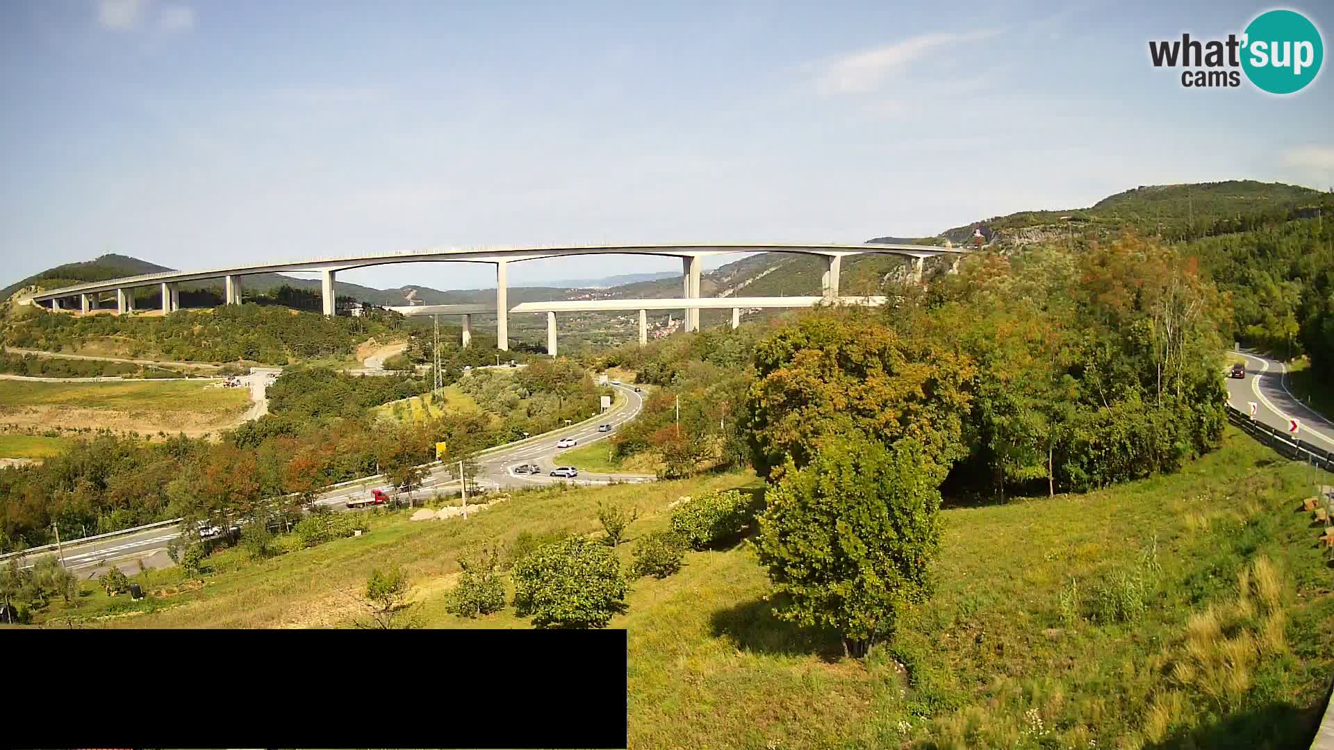 Web kamera Črni Kal Viadukt – pogled sa Viki Burgerja