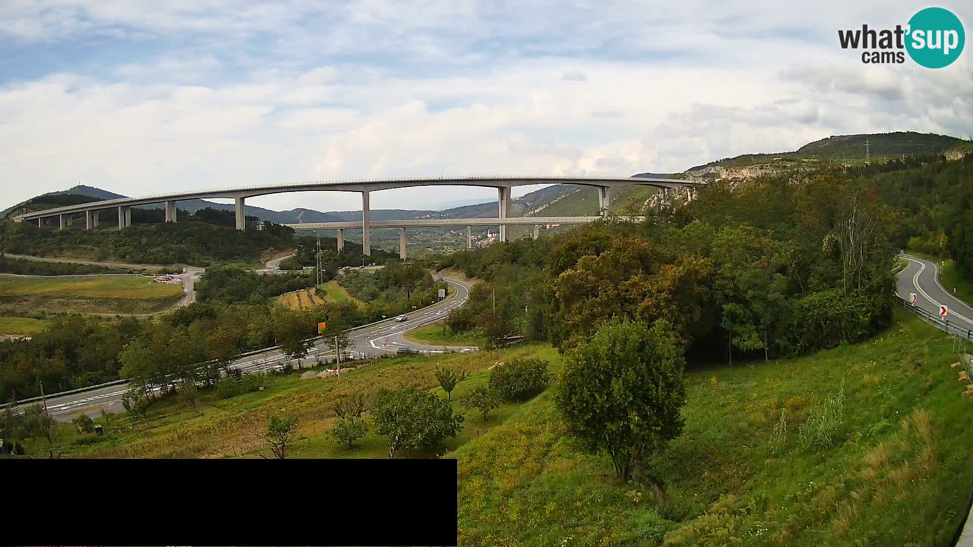 Web kamera Črni Kal Viadukt – pogled sa Viki Burgerja