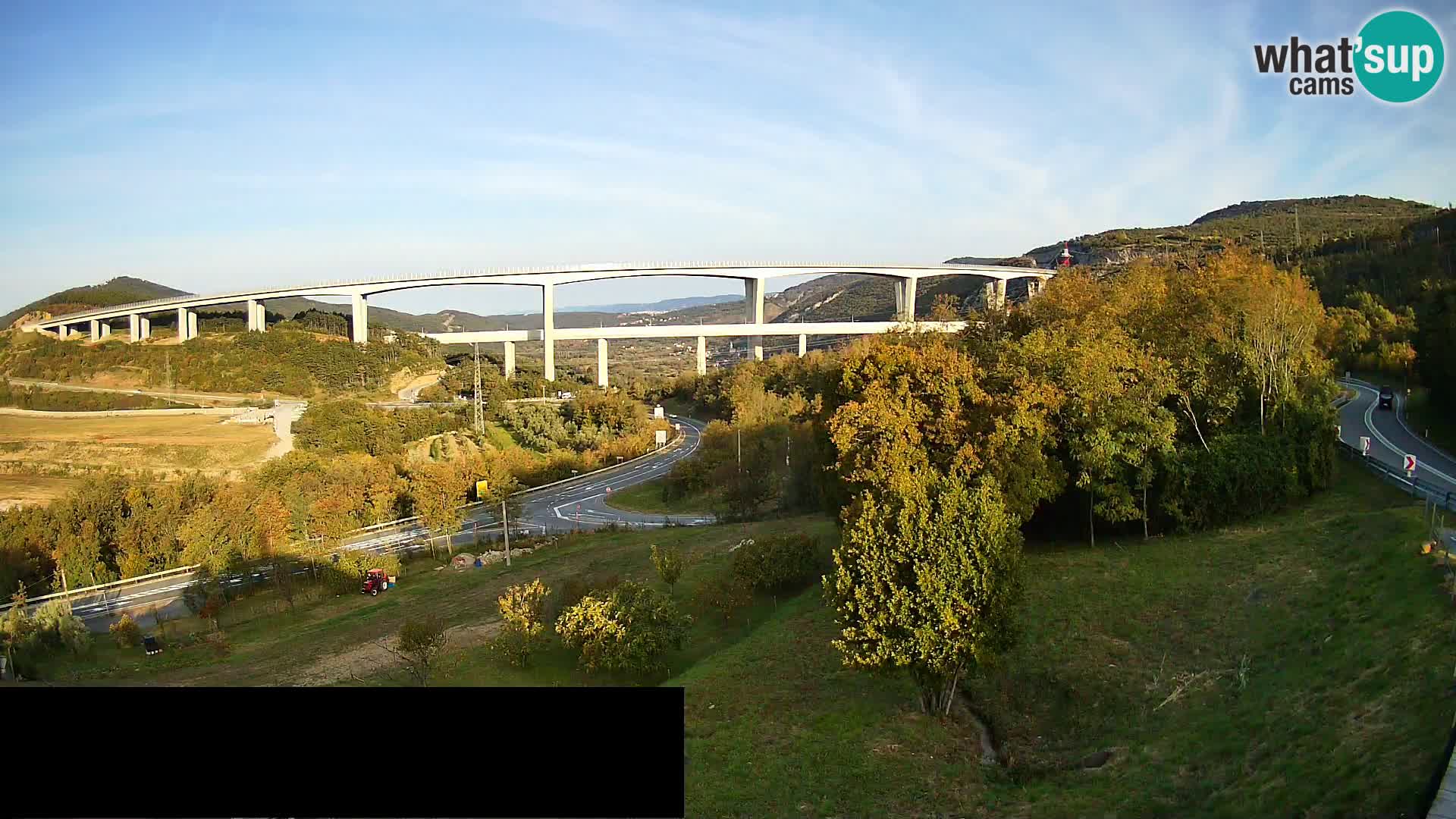 Livecam  Črni Kal Viadotto – panorama dal Viki Burger