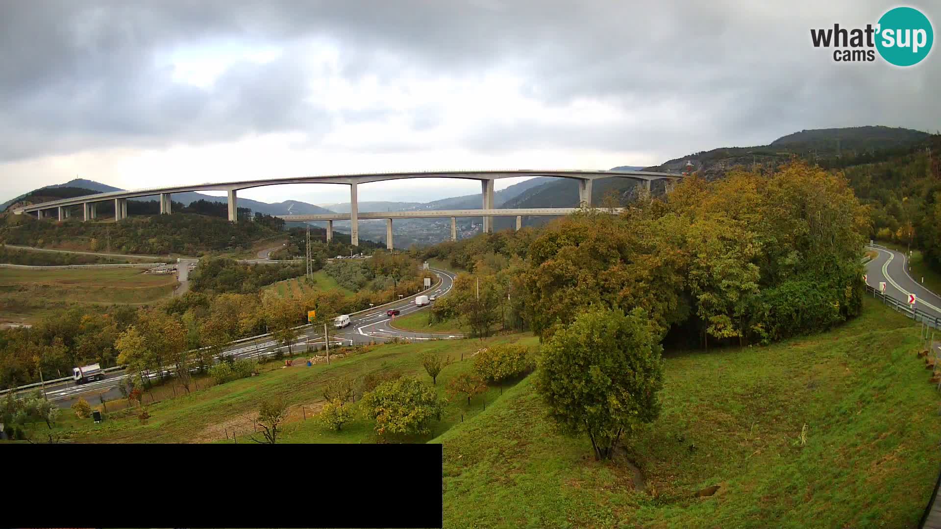 Web kamera Črni Kal Viadukt – pogled sa Viki Burgerja