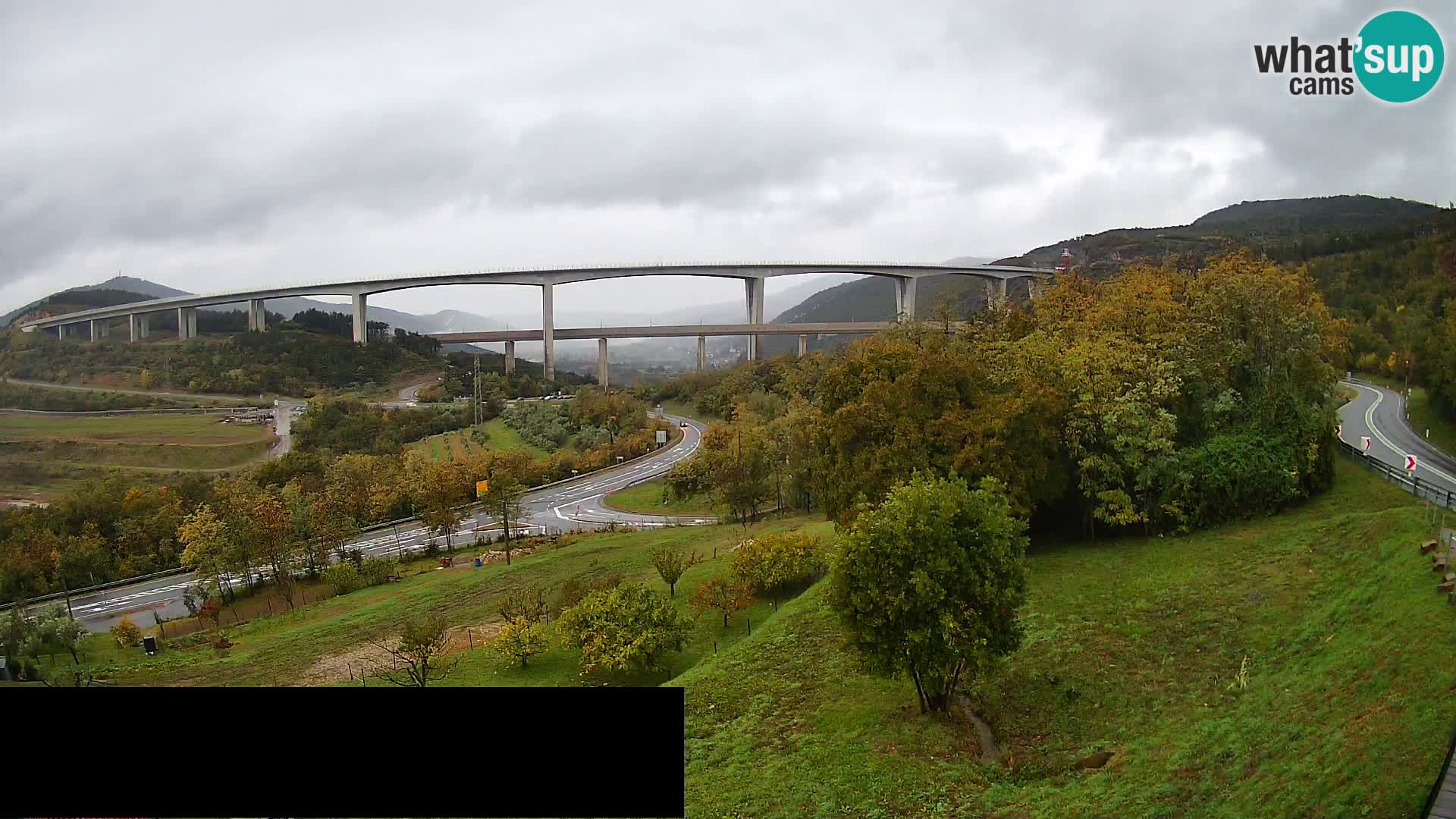 Livecam  Črni Kal Viadotto – panorama dal Viki Burger