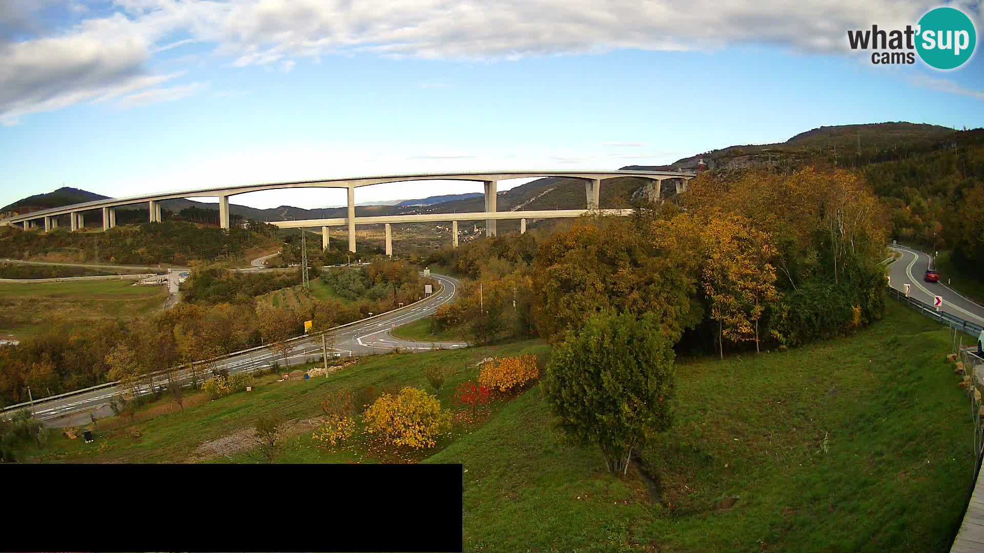 Web kamera Črni Kal Viadukt – pogled sa Viki Burgerja