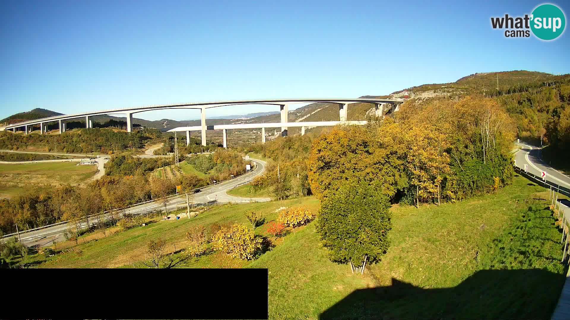 Web kamera Črni Kal Viadukt – pogled sa Viki Burgerja