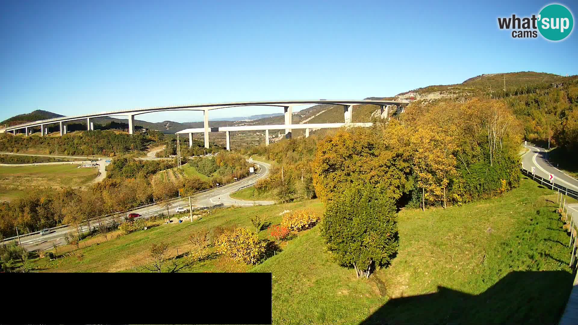 Web kamera Črni Kal Viadukt – pogled sa Viki Burgerja