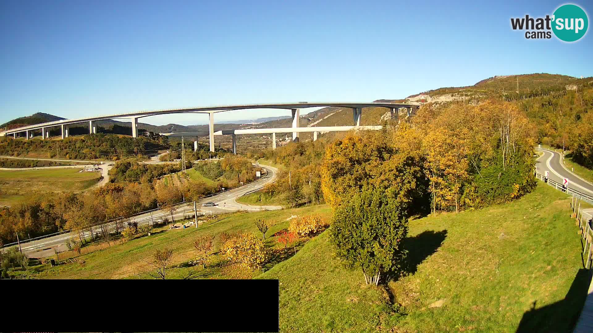 Web kamera Črni Kal Viadukt – pogled sa Viki Burgerja