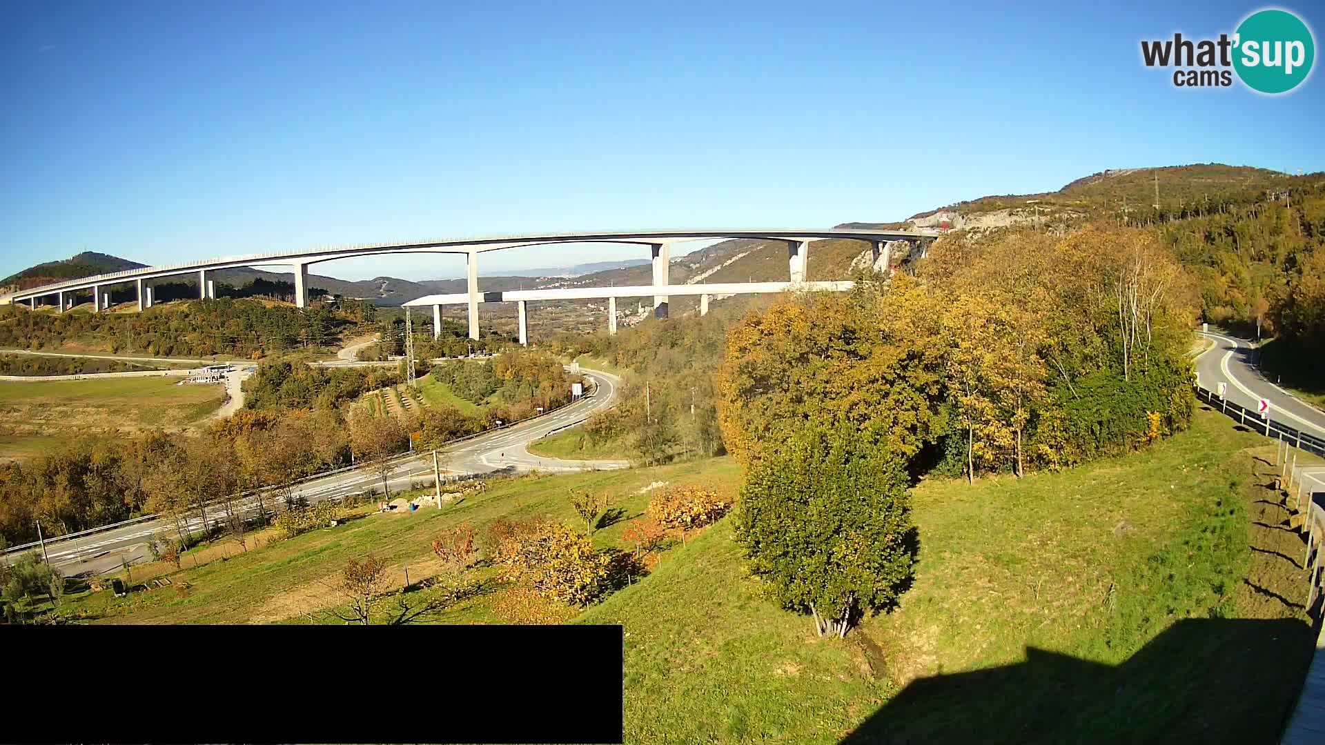 Web kamera Črni Kal Viadukt – pogled sa Viki Burgerja