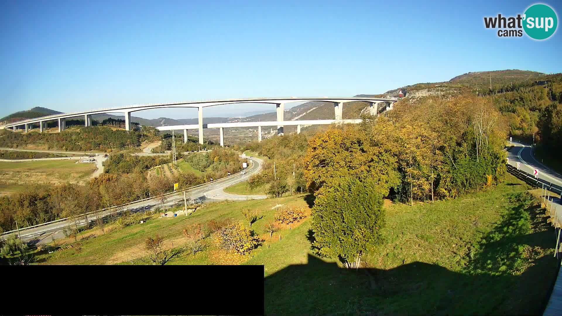 Web kamera Črni Kal Viadukt – pogled sa Viki Burgerja