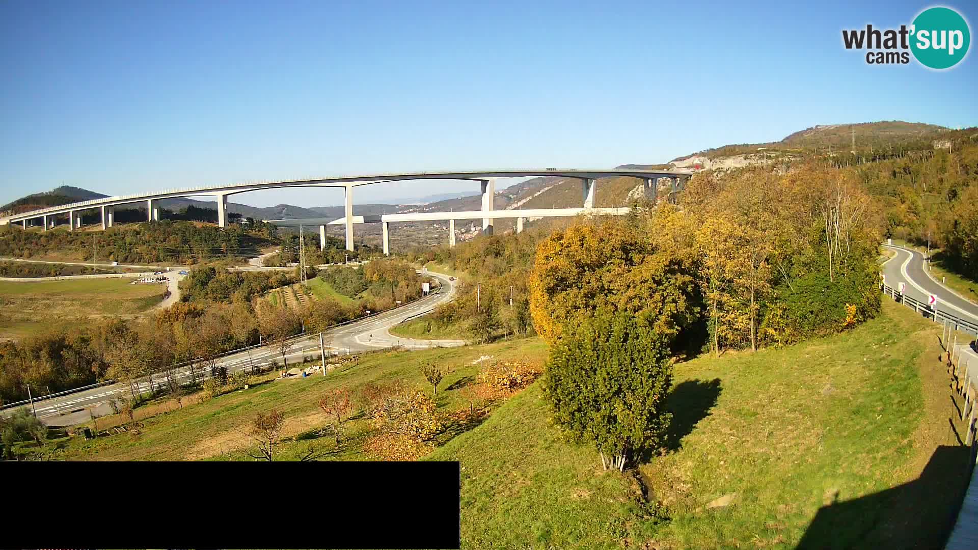 Web kamera Črni Kal Viadukt – pogled sa Viki Burgerja