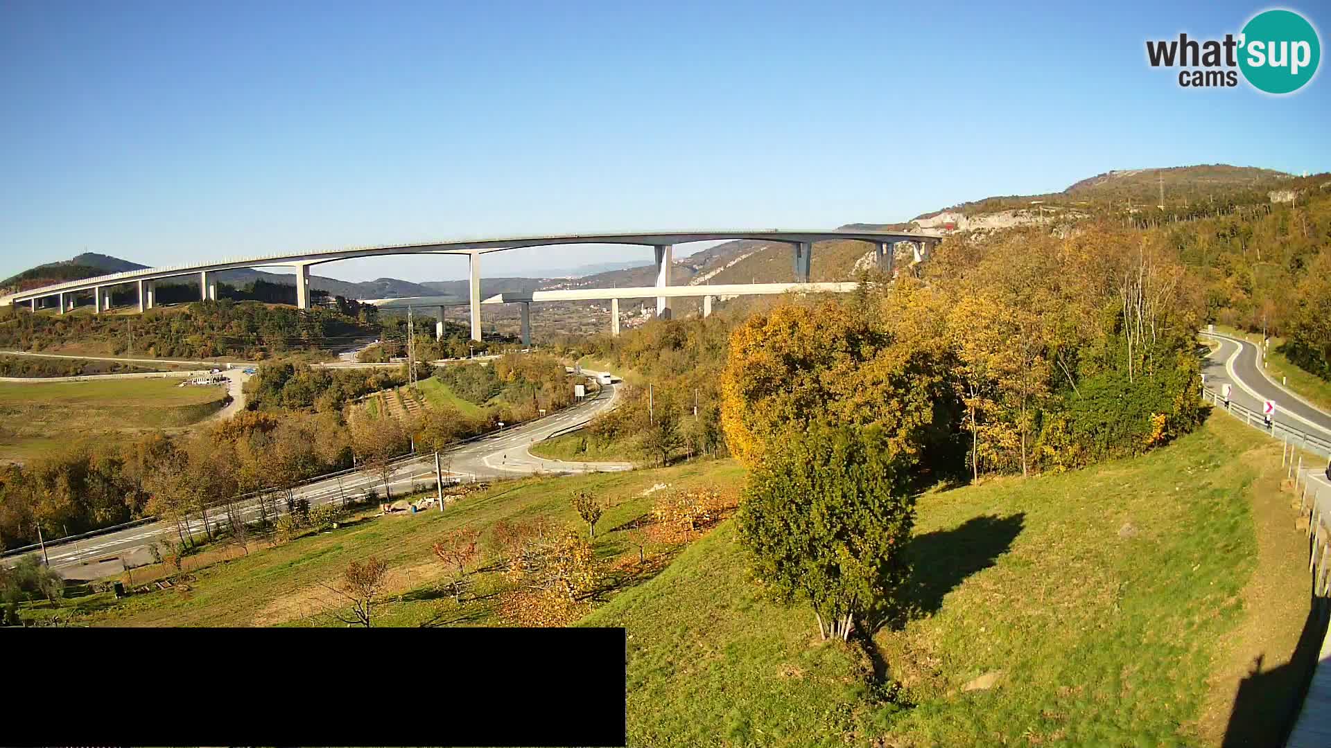 Web kamera Črni Kal Viadukt – pogled sa Viki Burgerja