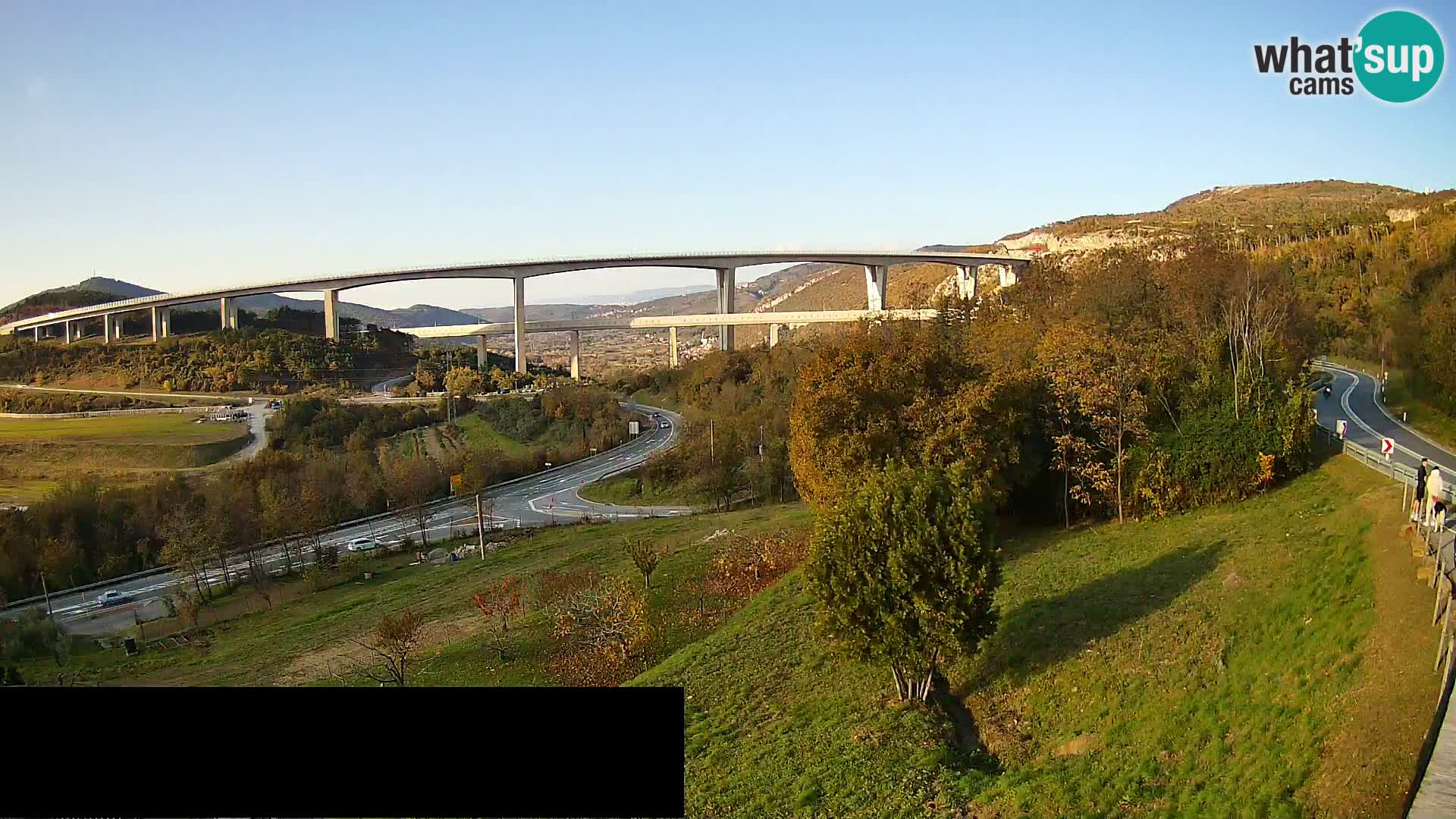 Web kamera Črni Kal Viadukt – pogled sa Viki Burgerja