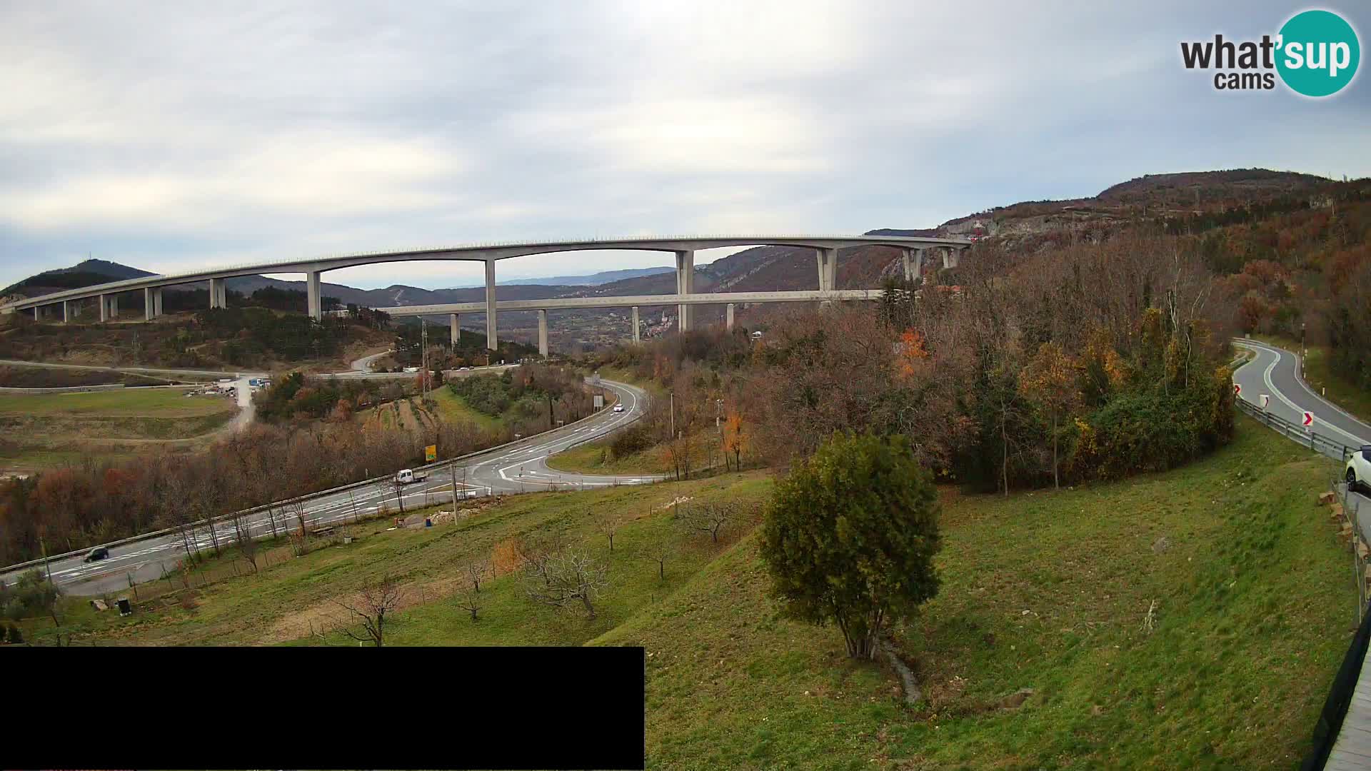 Web kamera Črni Kal Viadukt – pogled sa Viki Burgerja