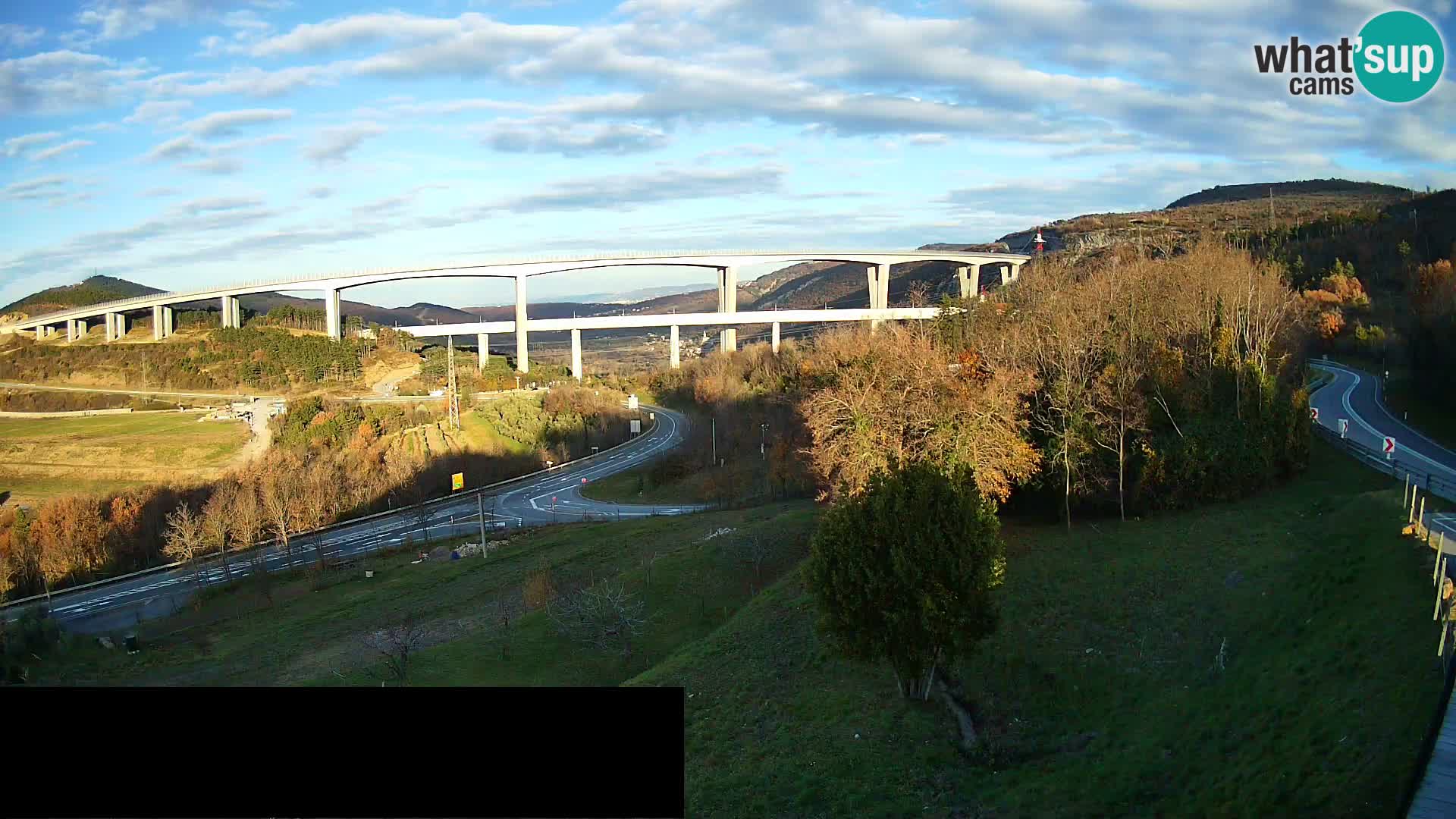 Web kamera Črni Kal Viadukt – pogled sa Viki Burgerja