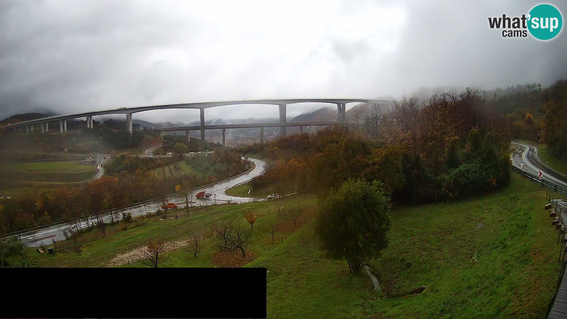 Livecam  Črni Kal Viadotto – panorama dal Viki Burger