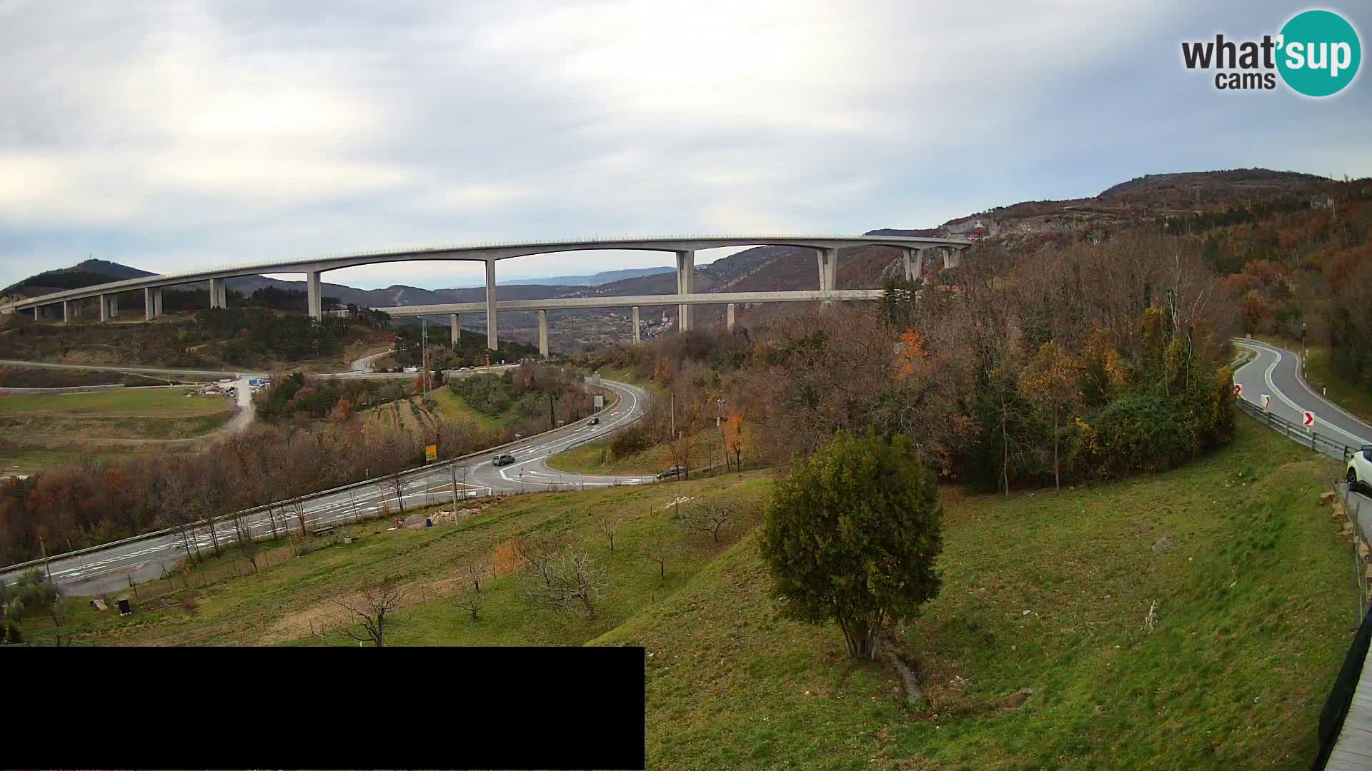 Web kamera Črni Kal Viadukt – pogled sa Viki Burgerja