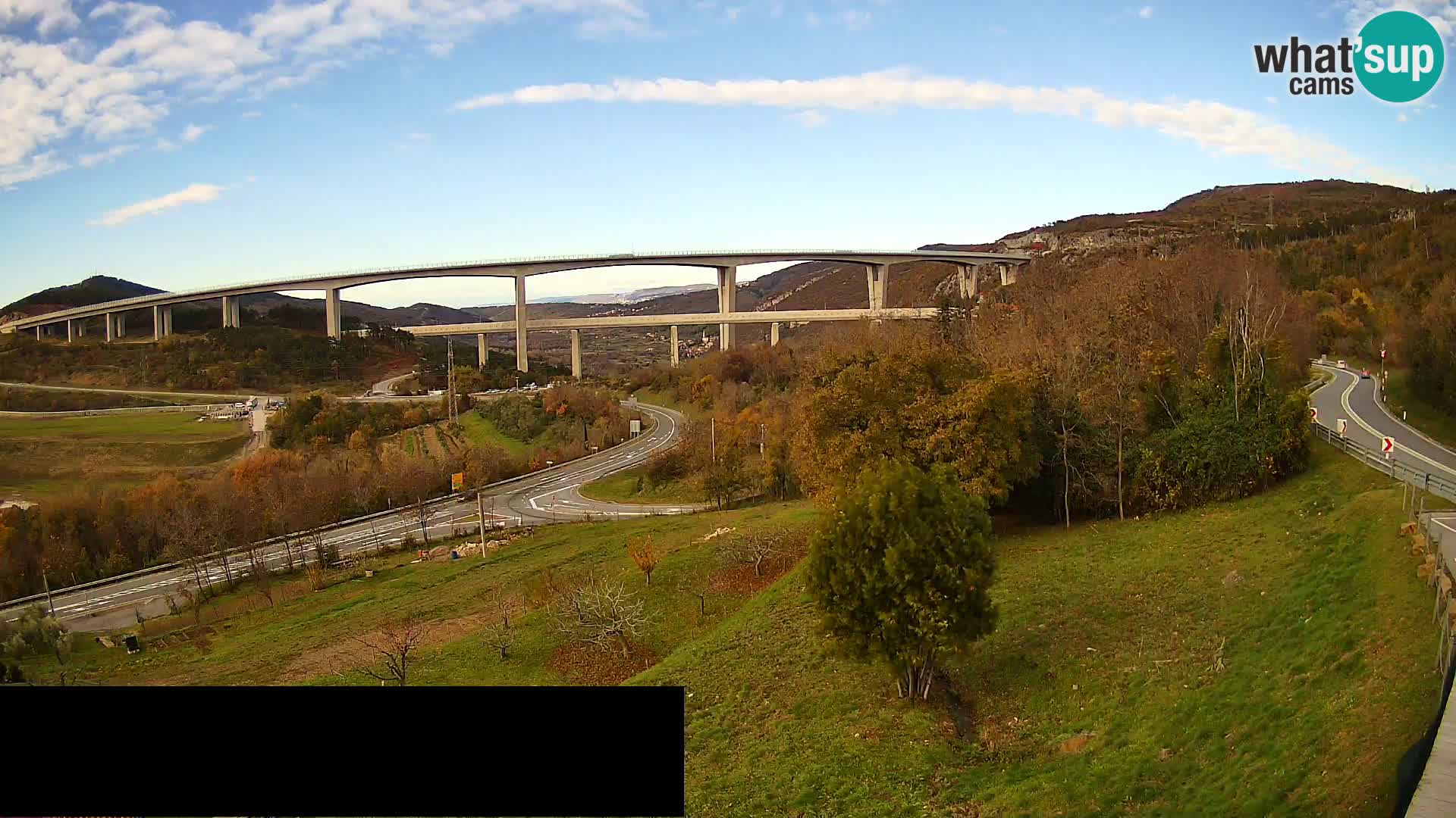 Web kamera Črni Kal Viadukt – pogled sa Viki Burgerja