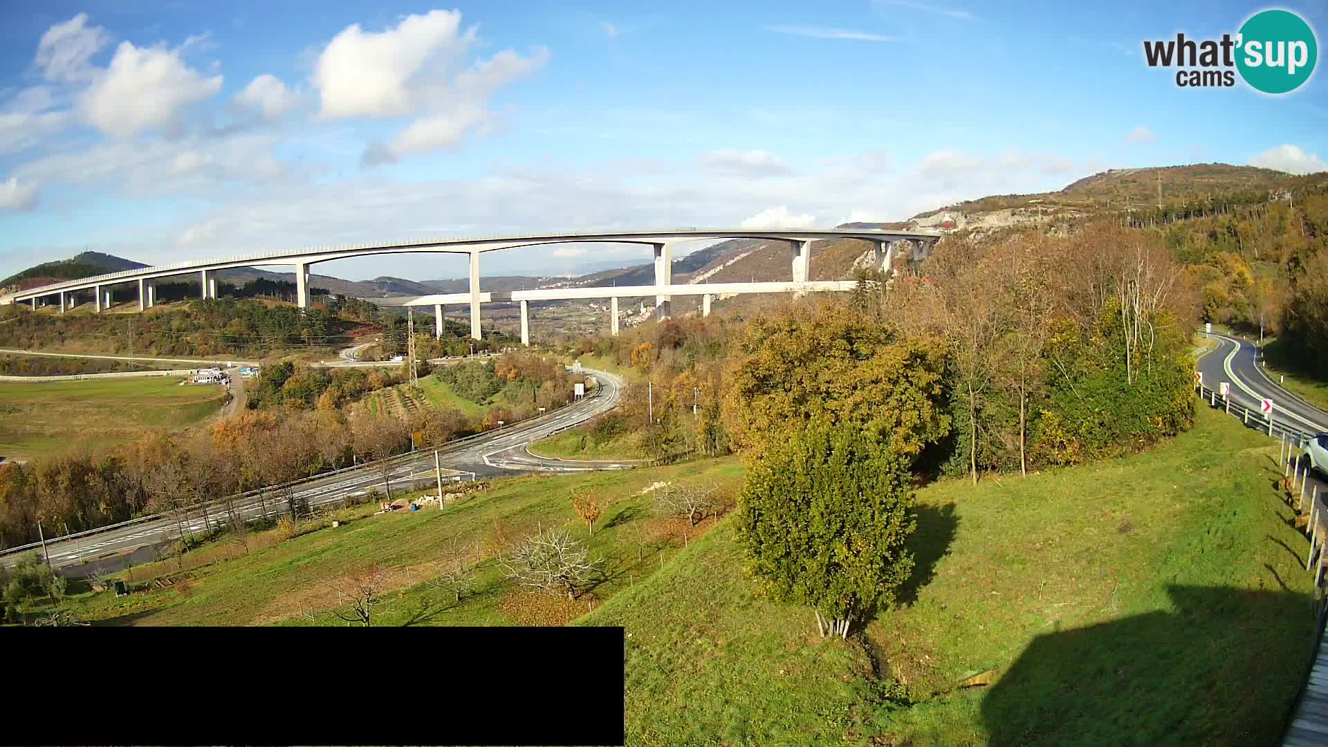 Web kamera Črni Kal Viadukt – pogled sa Viki Burgerja