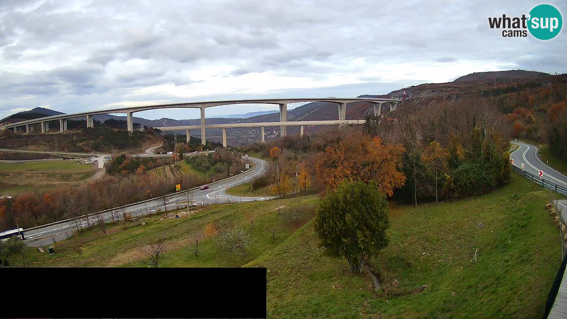 Web kamera Črni Kal Viadukt – pogled sa Viki Burgerja