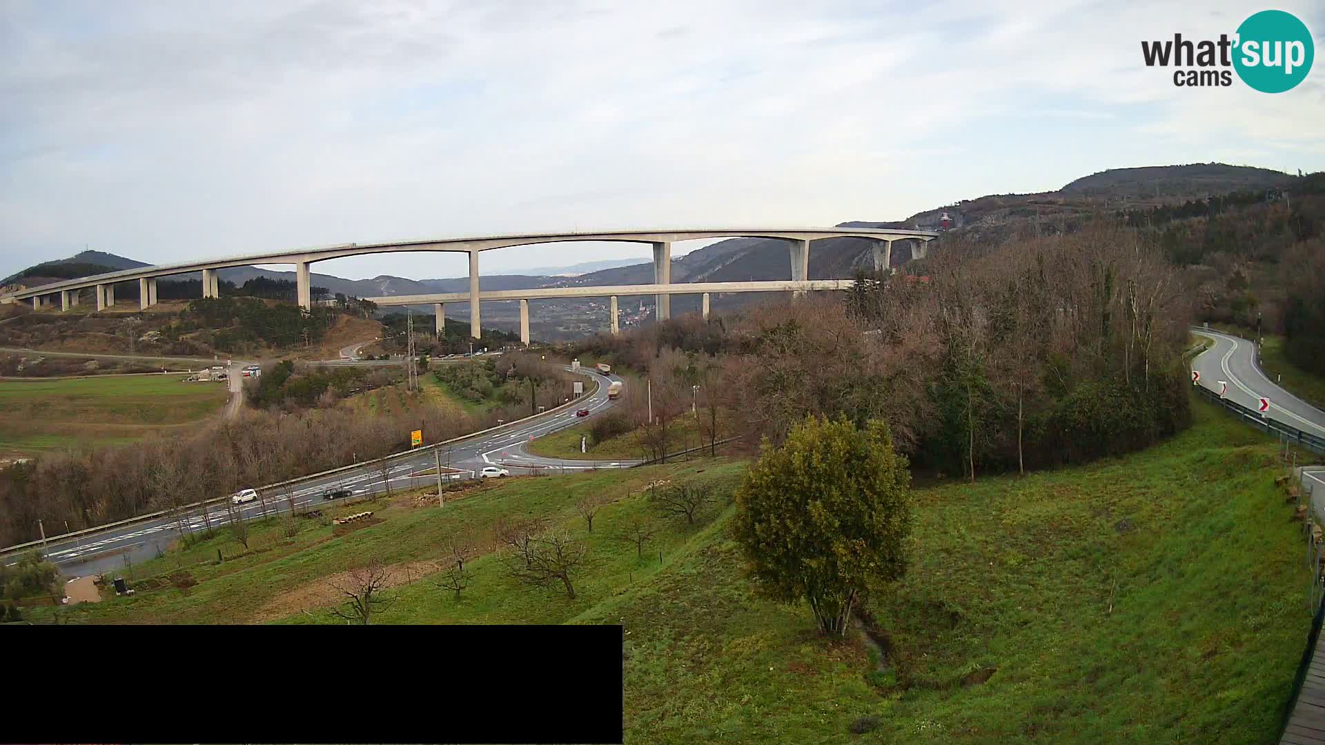 Web kamera Črni Kal Viadukt – pogled sa Viki Burgerja