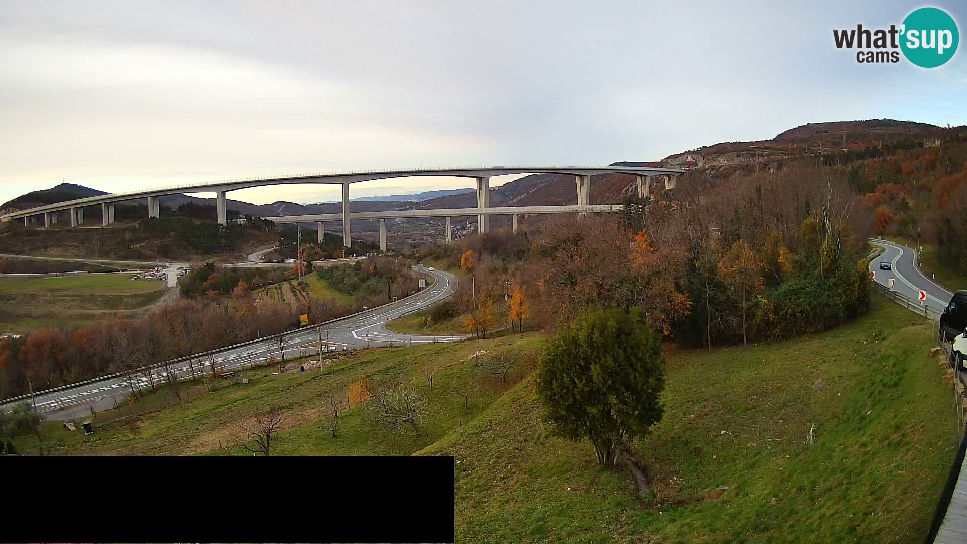 Web kamera Črni Kal Viadukt – pogled sa Viki Burgerja