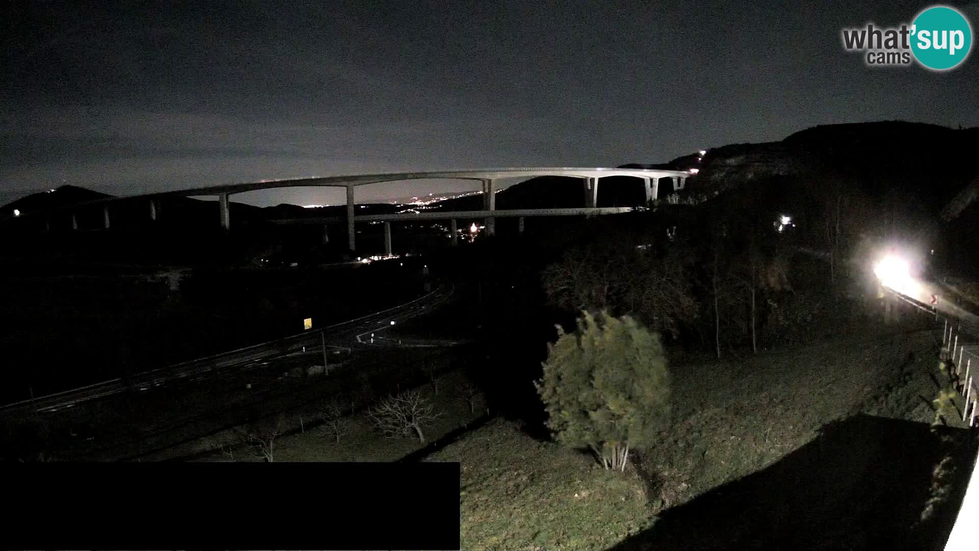 Livecam  Črni Kal Viadotto – panorama dal Viki Burger