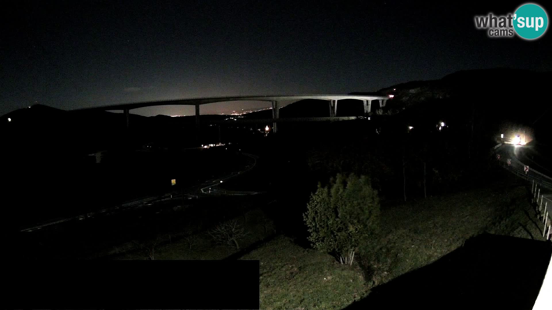 Livecam  Črni Kal Viadotto – panorama dal Viki Burger