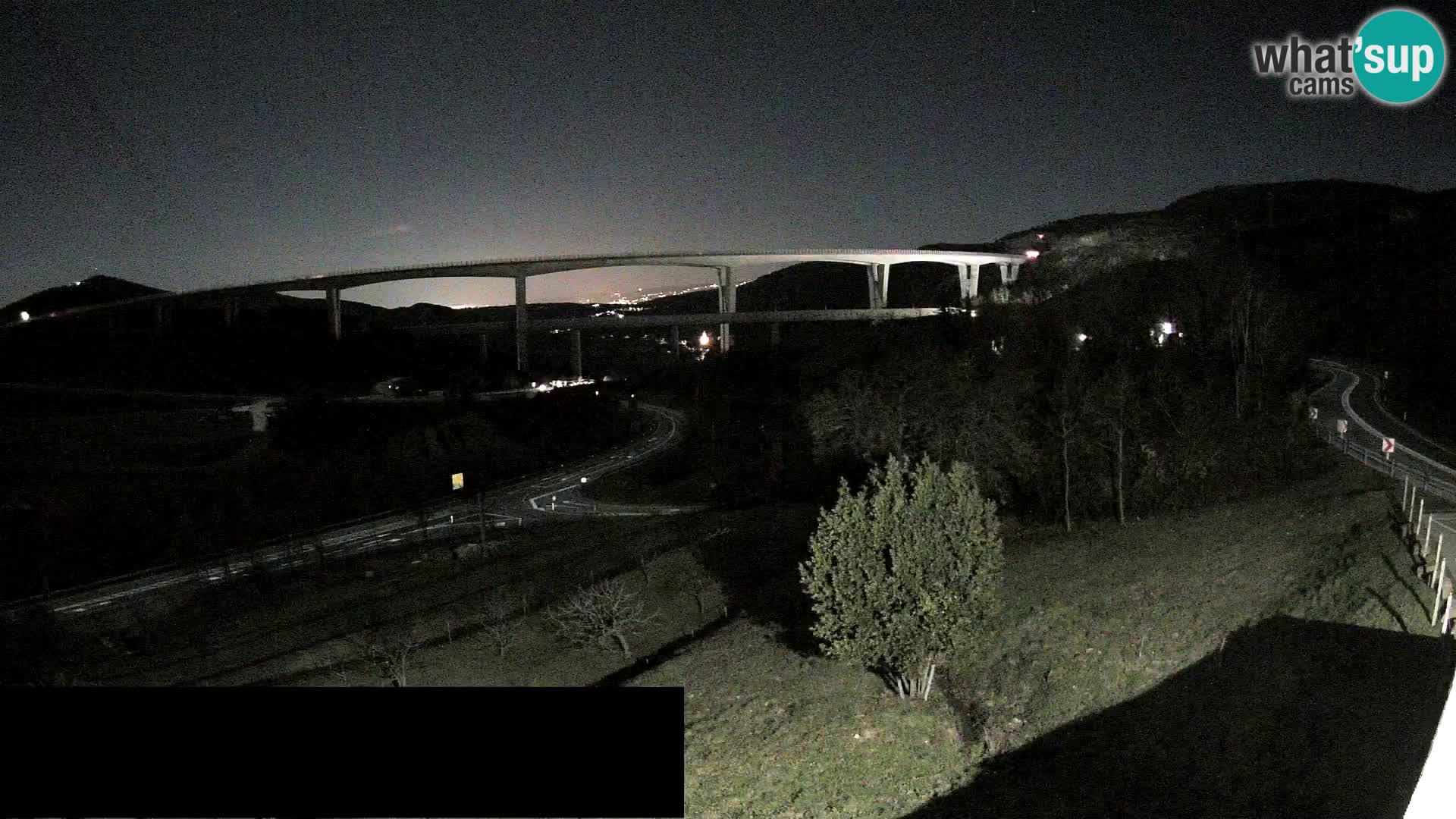 Livecam  Črni Kal Viadotto – panorama dal Viki Burger