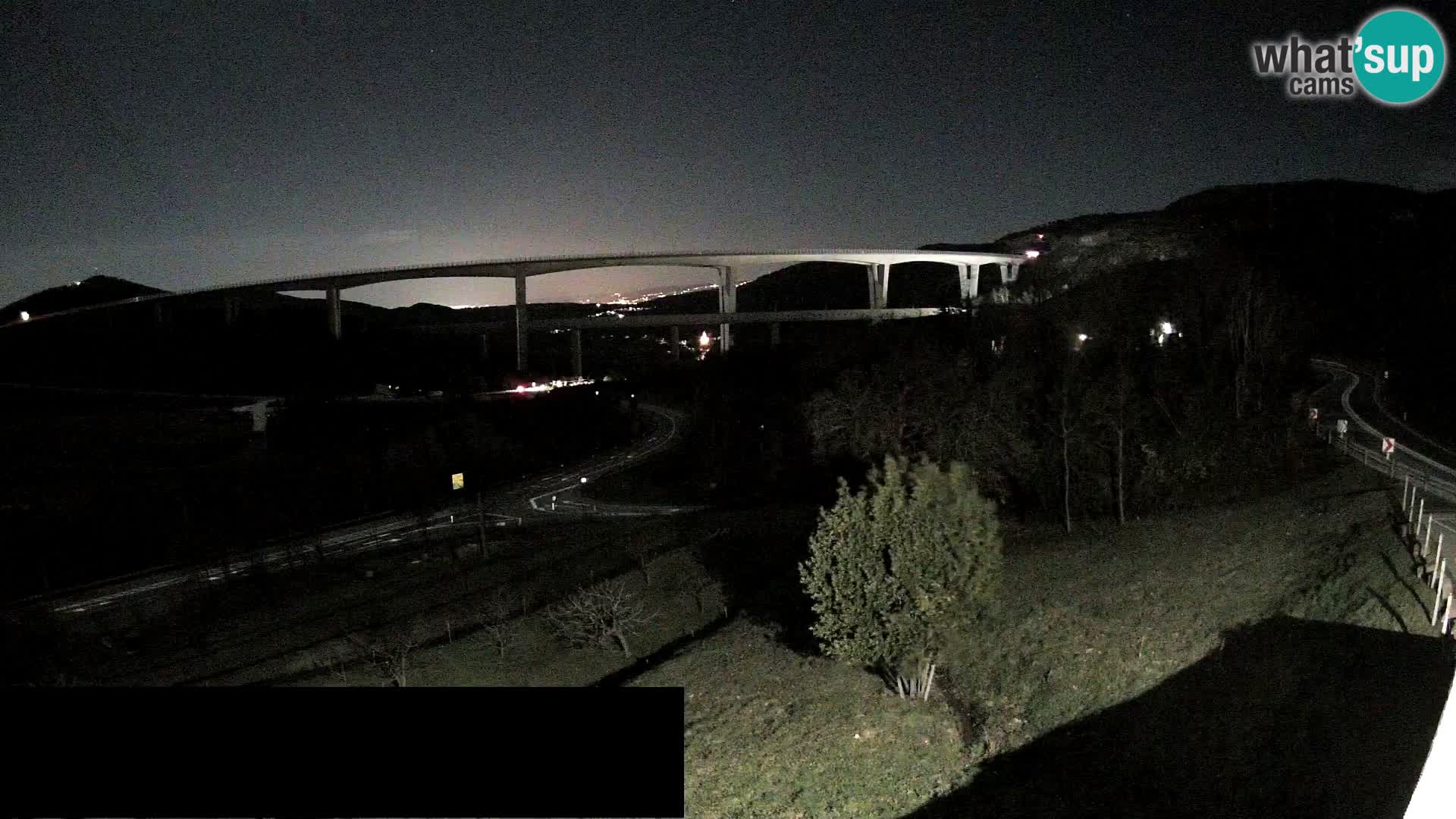 Livecam  Črni Kal Viadotto – panorama dal Viki Burger