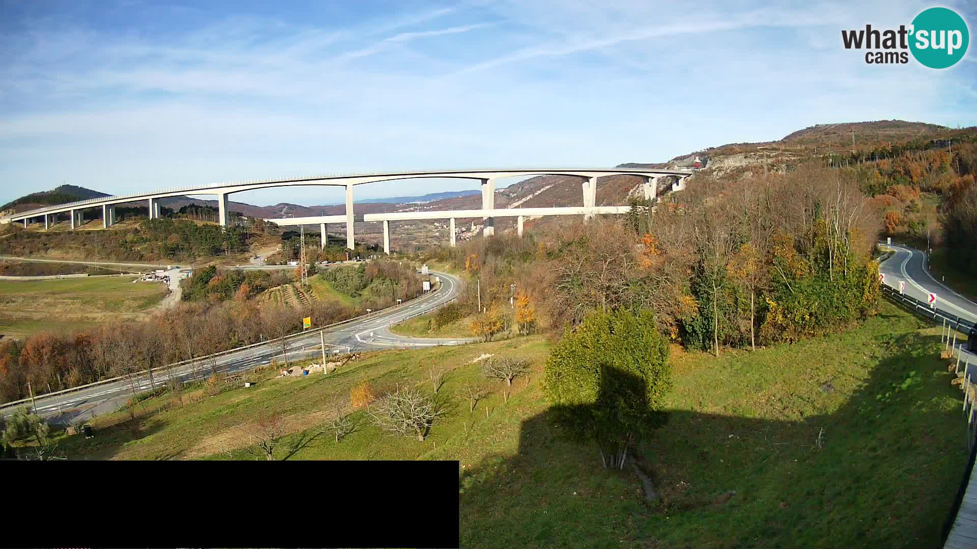 Web kamera Črni Kal Viadukt – pogled sa Viki Burgerja