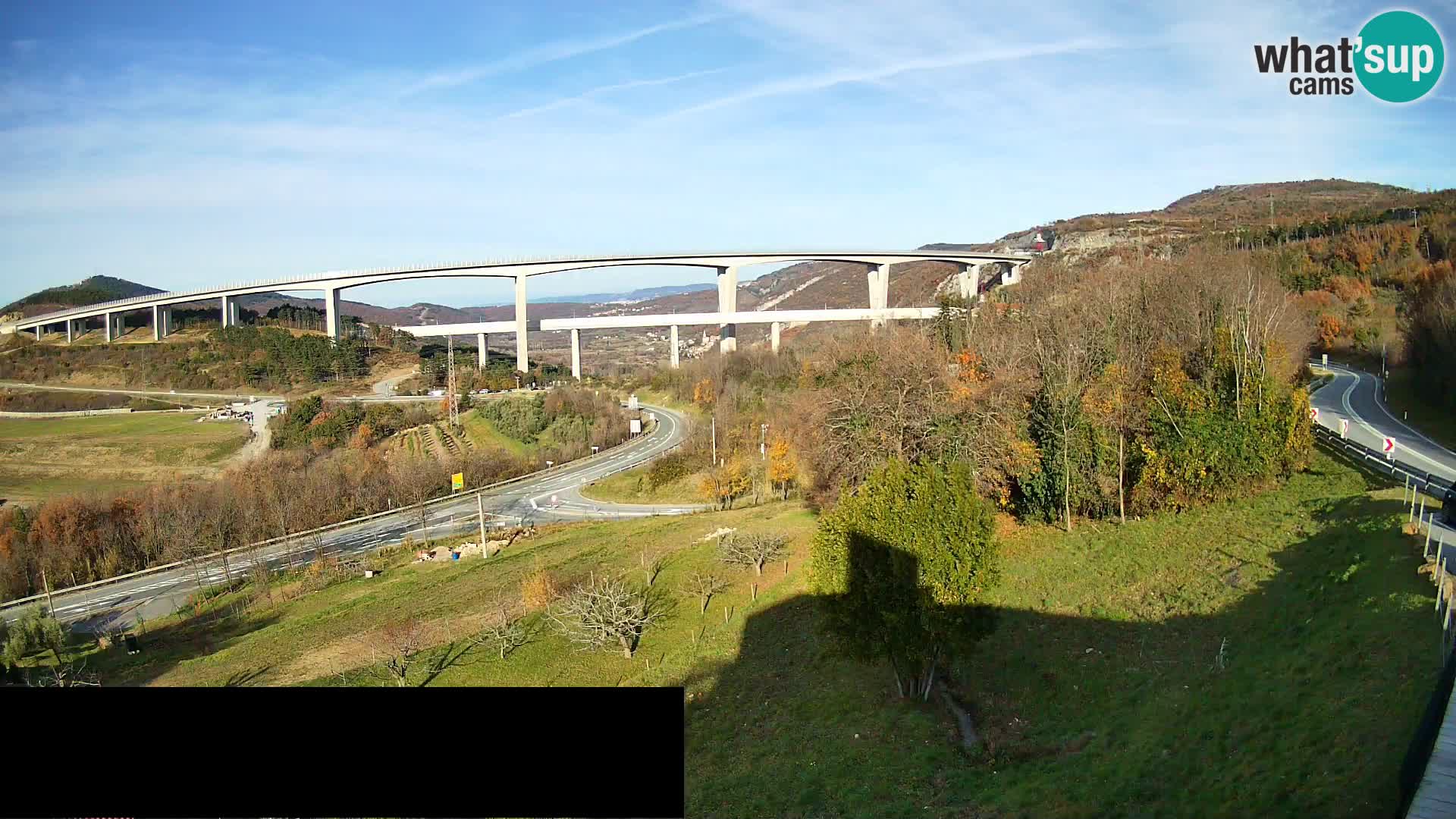 Web kamera Črni Kal Viadukt – pogled sa Viki Burgerja