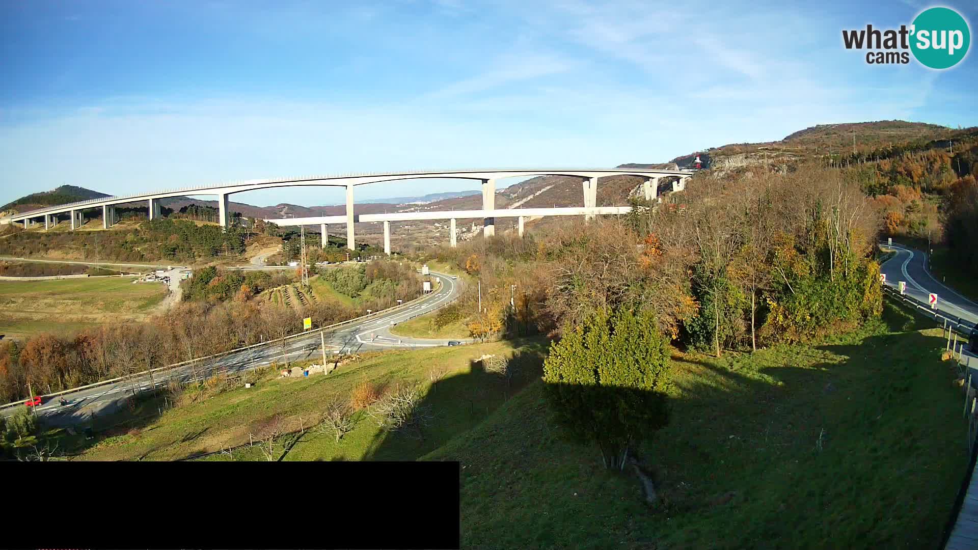 Web kamera Črni Kal Viadukt – pogled sa Viki Burgerja