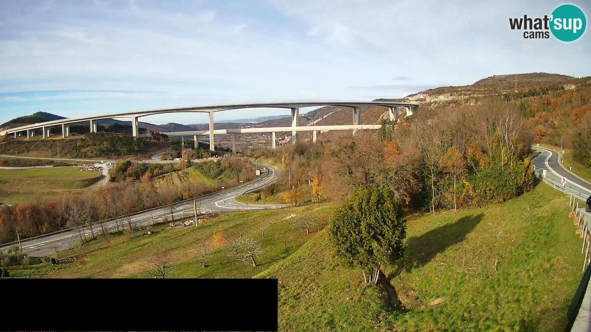Web kamera Črni Kal Viadukt – pogled sa Viki Burgerja