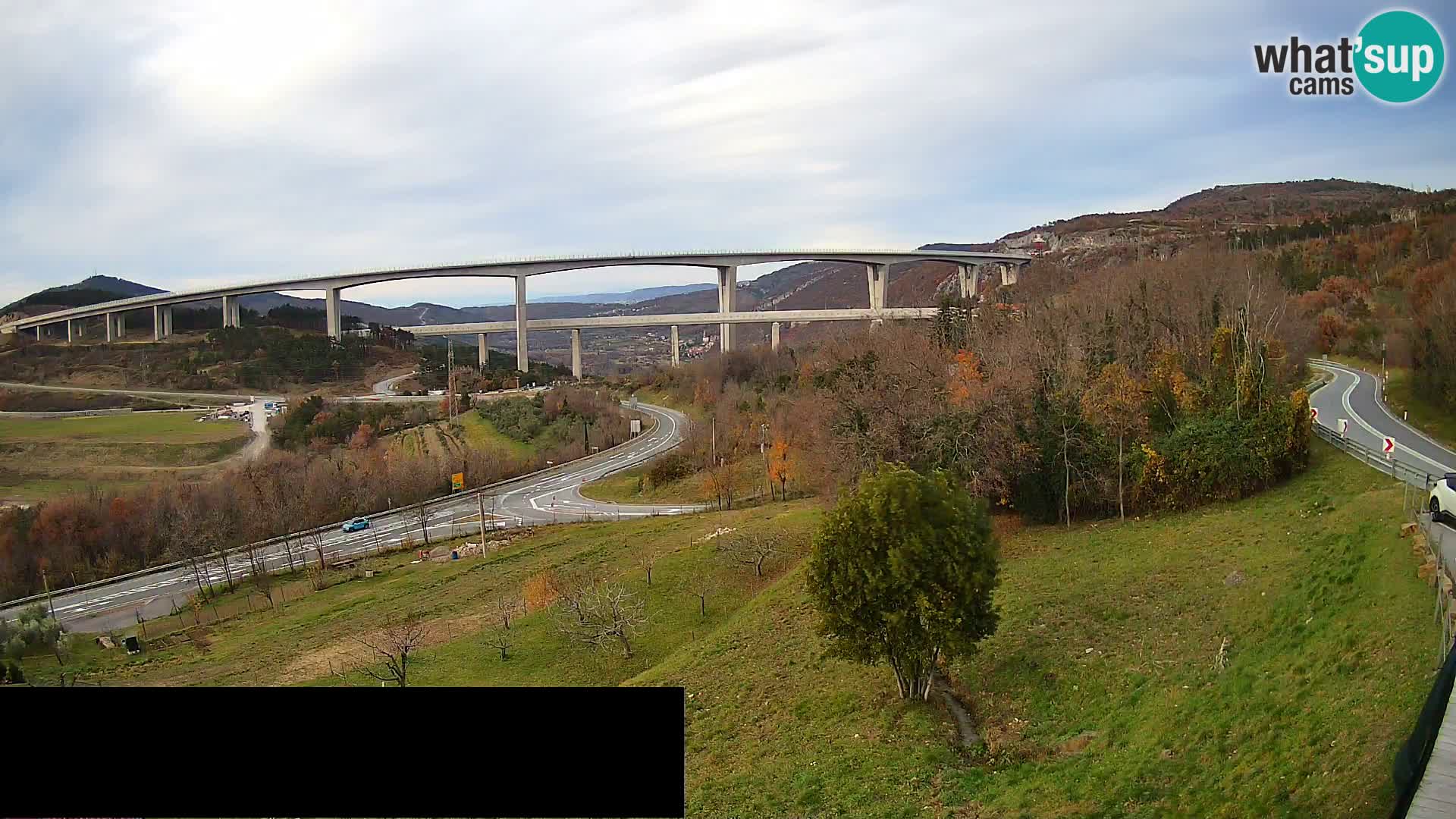 Web kamera Črni Kal Viadukt – pogled sa Viki Burgerja