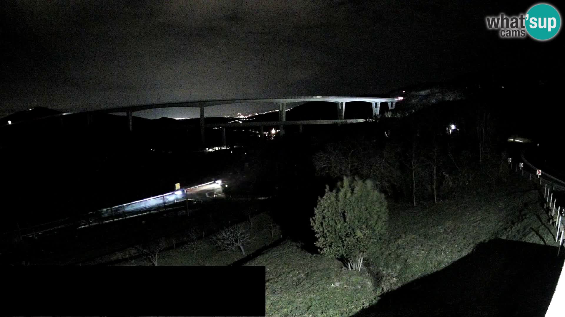 Livecam  Črni Kal Viadotto – panorama dal Viki Burger