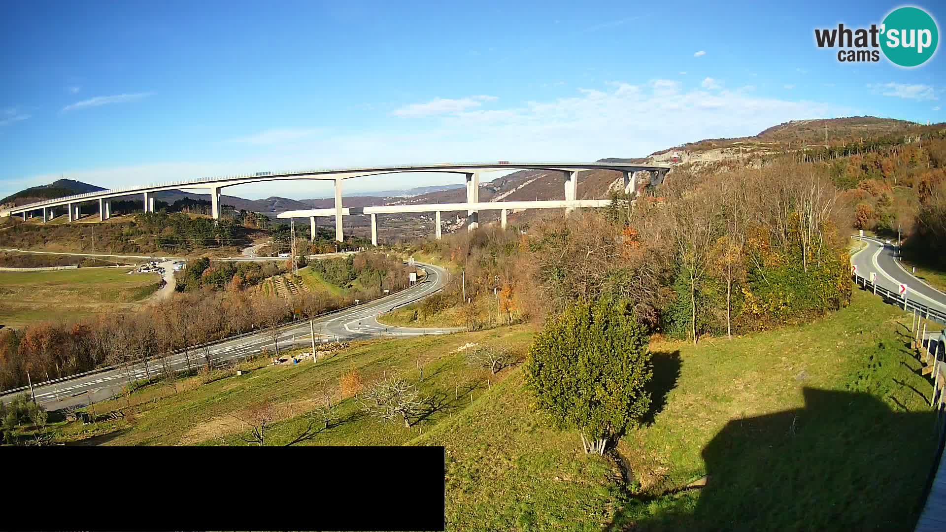 Web kamera Črni Kal Viadukt – pogled sa Viki Burgerja
