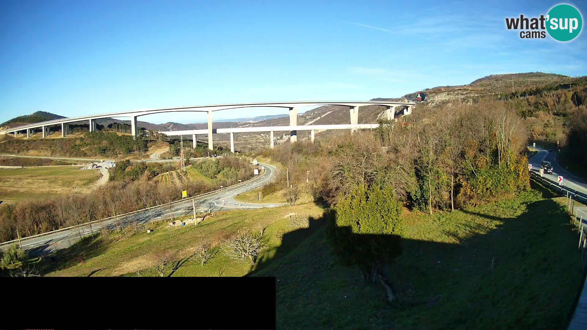 Web kamera Črni Kal Viadukt – pogled sa Viki Burgerja