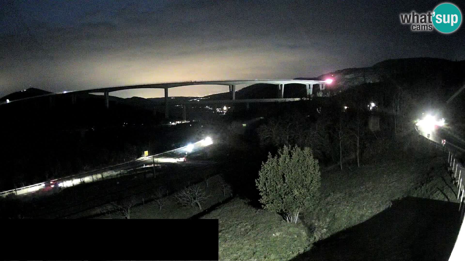 Livecam  Črni Kal Viadotto – panorama dal Viki Burger