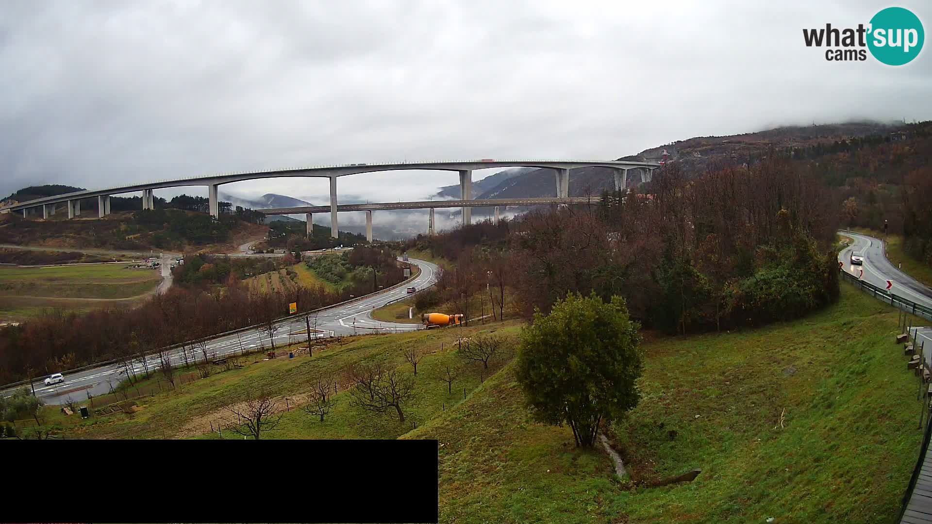 Livecam  Črni Kal Viadotto – panorama dal Viki Burger