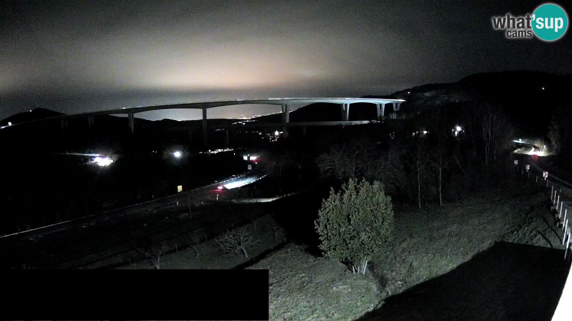 Livecam  Črni Kal Viadotto – panorama dal Viki Burger