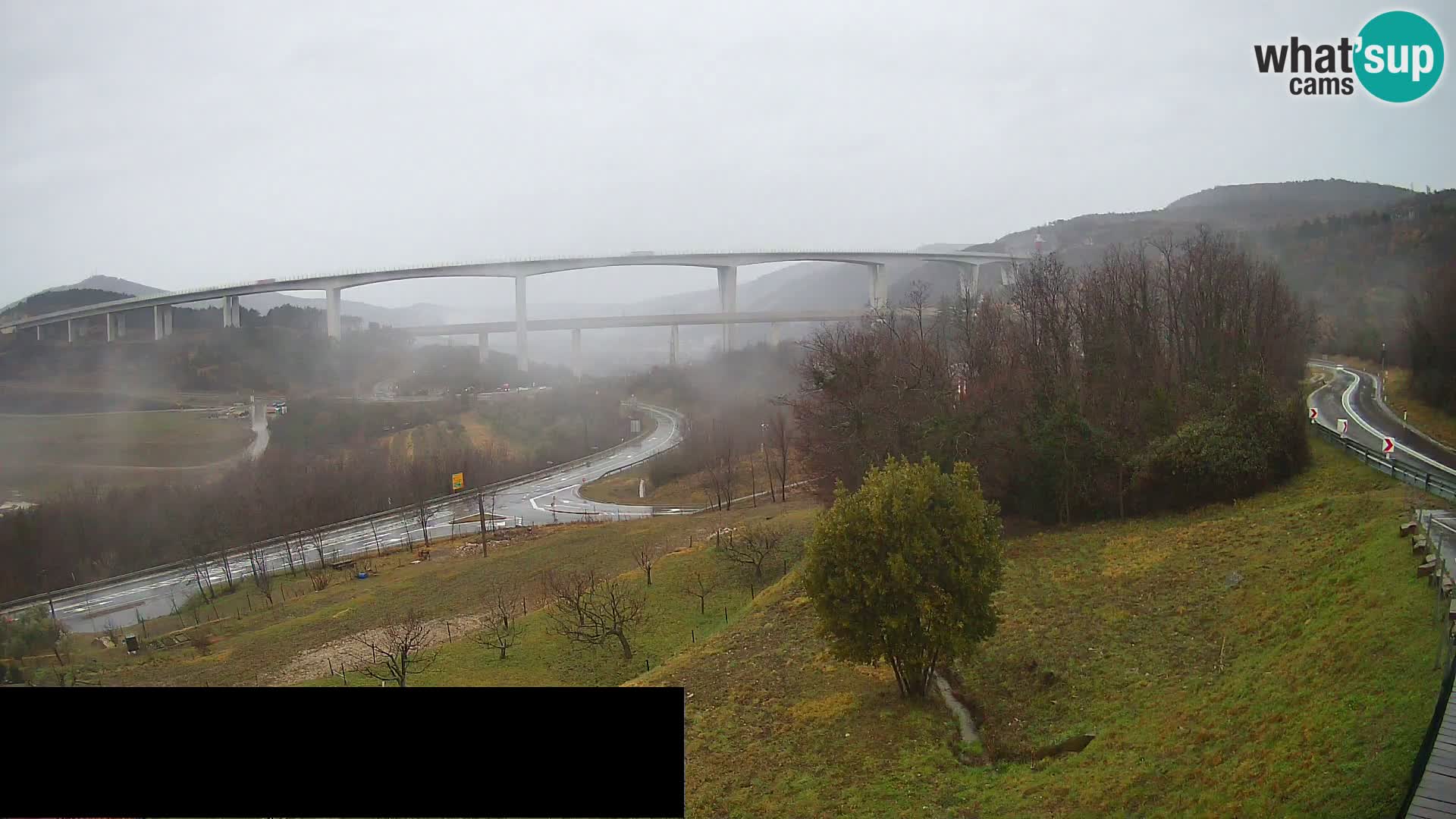 Livecam  Črni Kal Viadotto – panorama dal Viki Burger