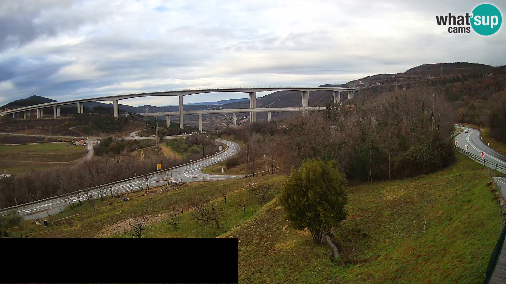 Web kamera Črni Kal Viadukt – pogled sa Viki Burgerja