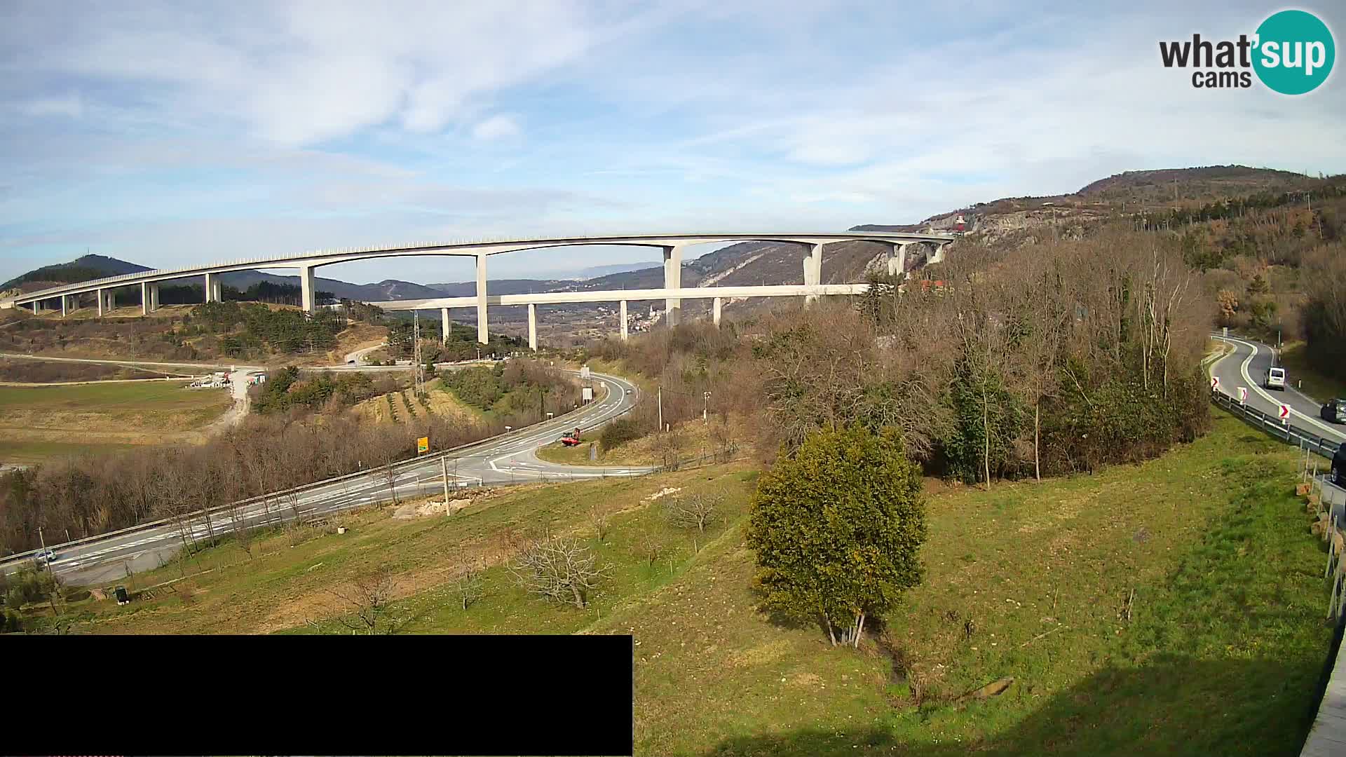 Web kamera Črni Kal Viadukt – pogled sa Viki Burgerja