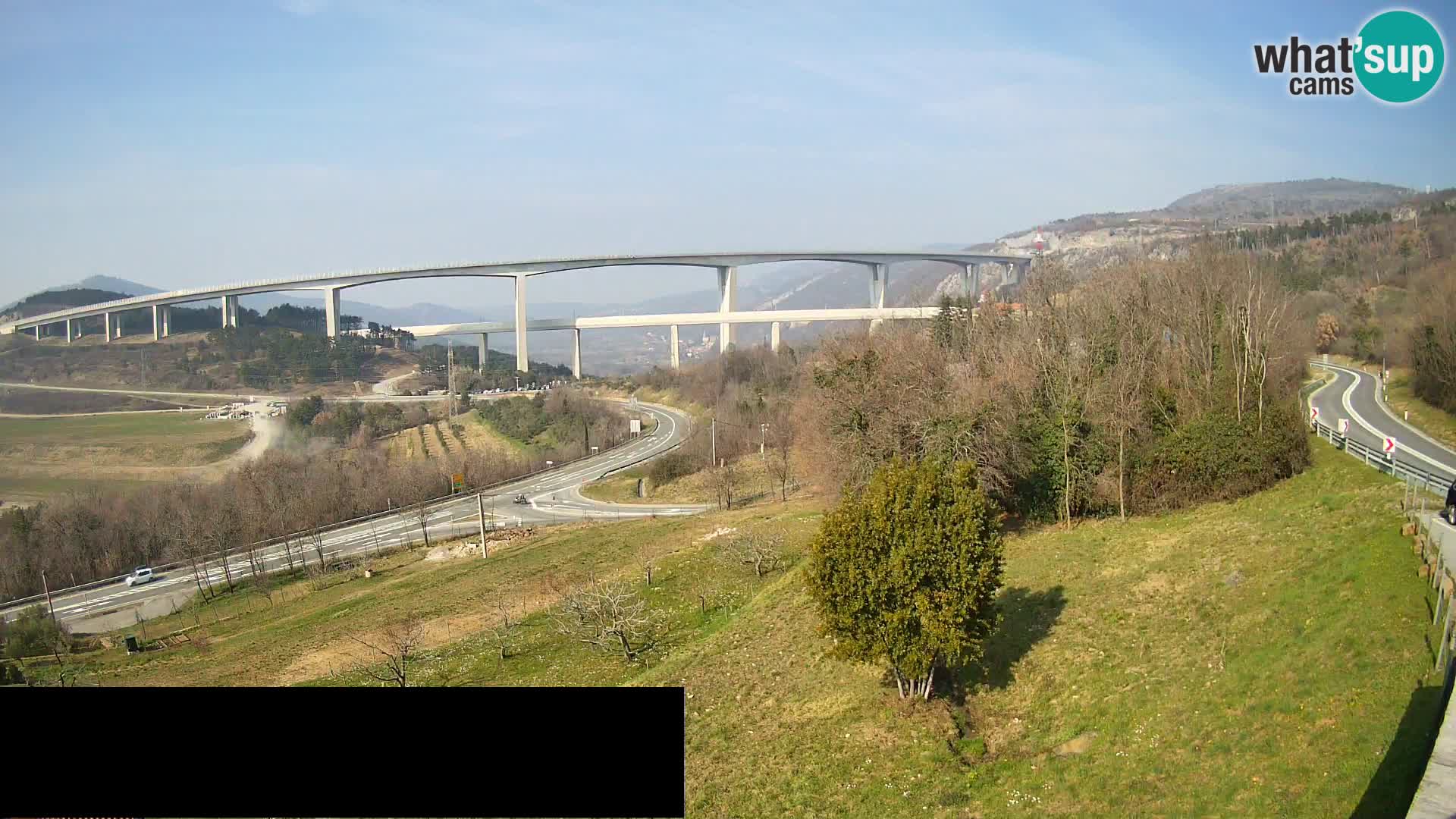 Livecam  Črni Kal Viadotto – panorama dal Viki Burger
