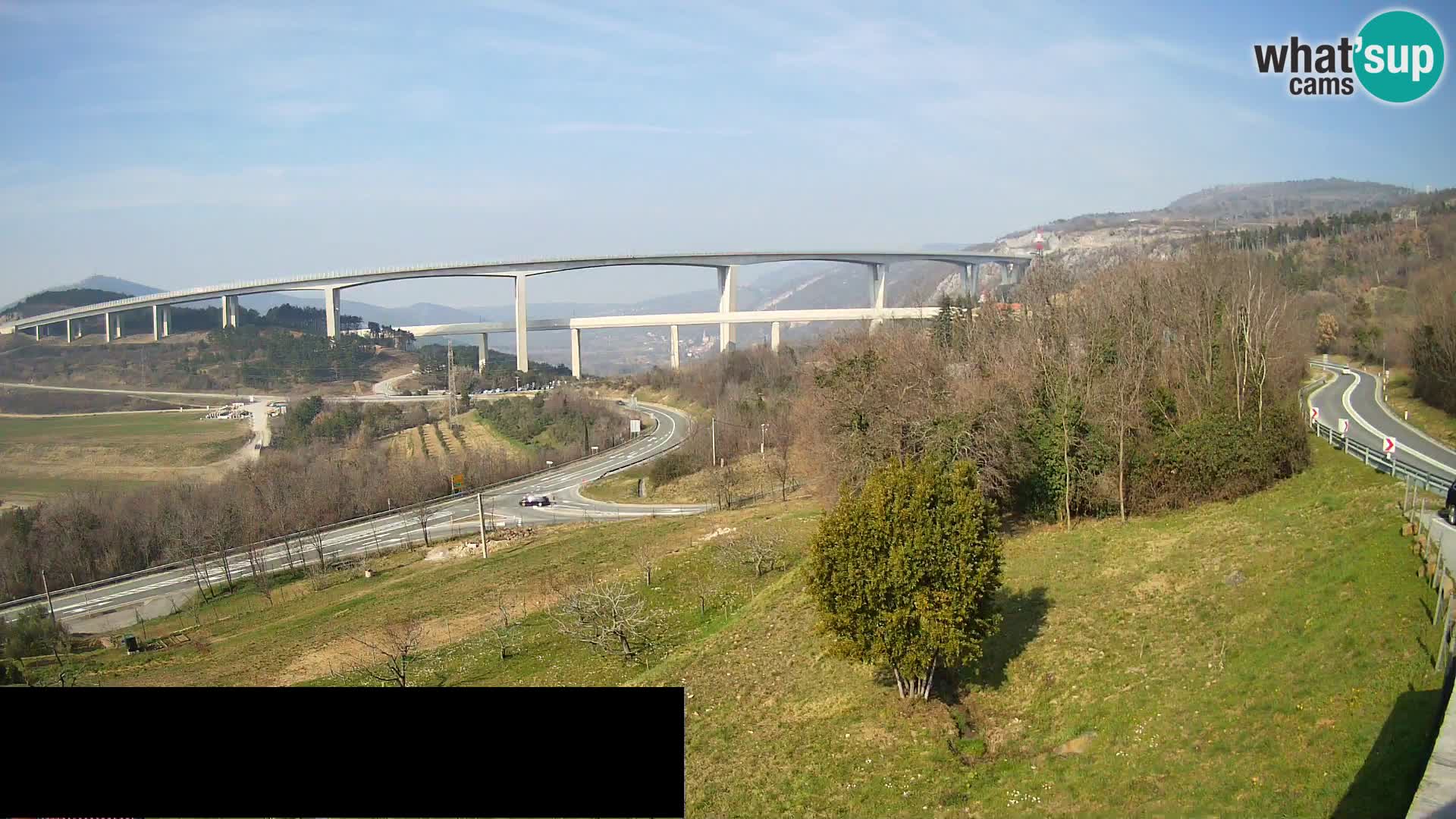 Web kamera Črni Kal Viadukt – pogled sa Viki Burgerja