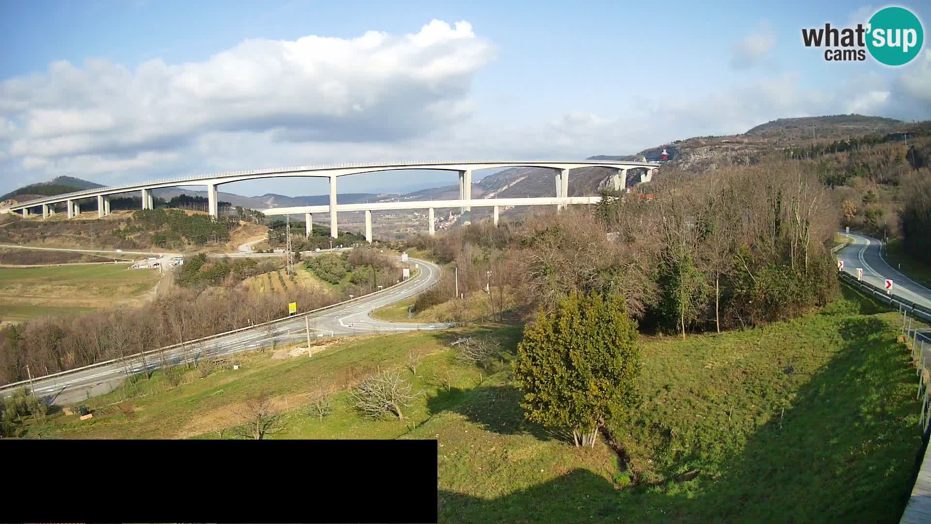 Web kamera Črni Kal Viadukt – pogled sa Viki Burgerja