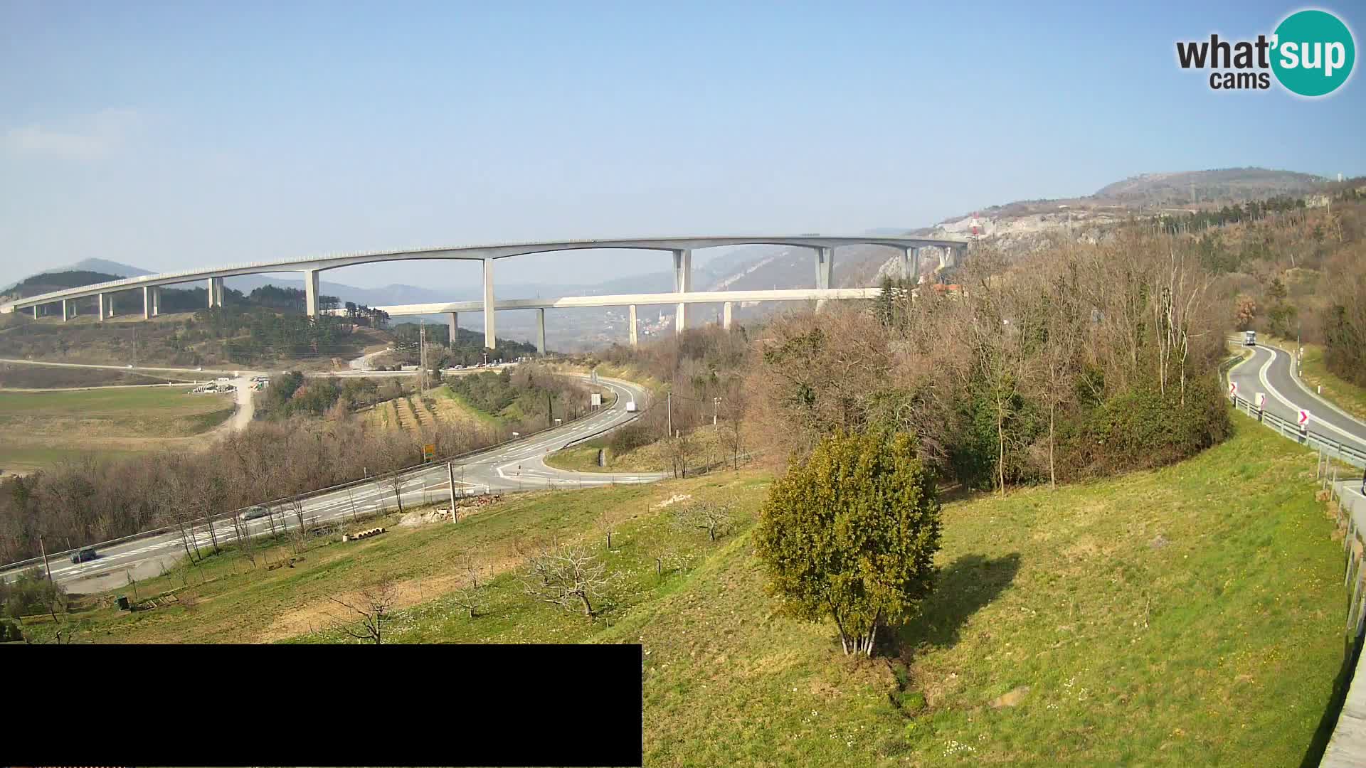 Web kamera Črni Kal Viadukt – pogled sa Viki Burgerja